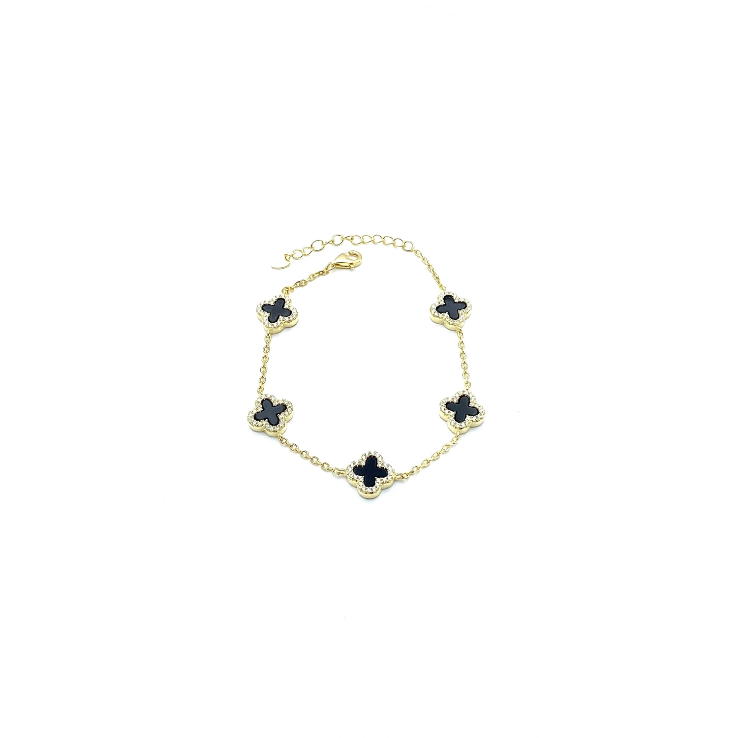 Onyx 5li Yonca Taşlı S Bileklik