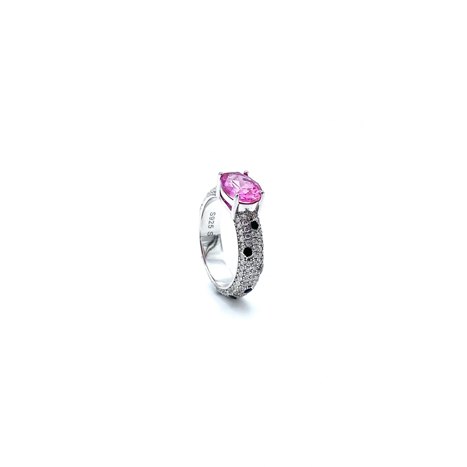 Oval Pembe Safir Taşlı Tamtur Yüzük