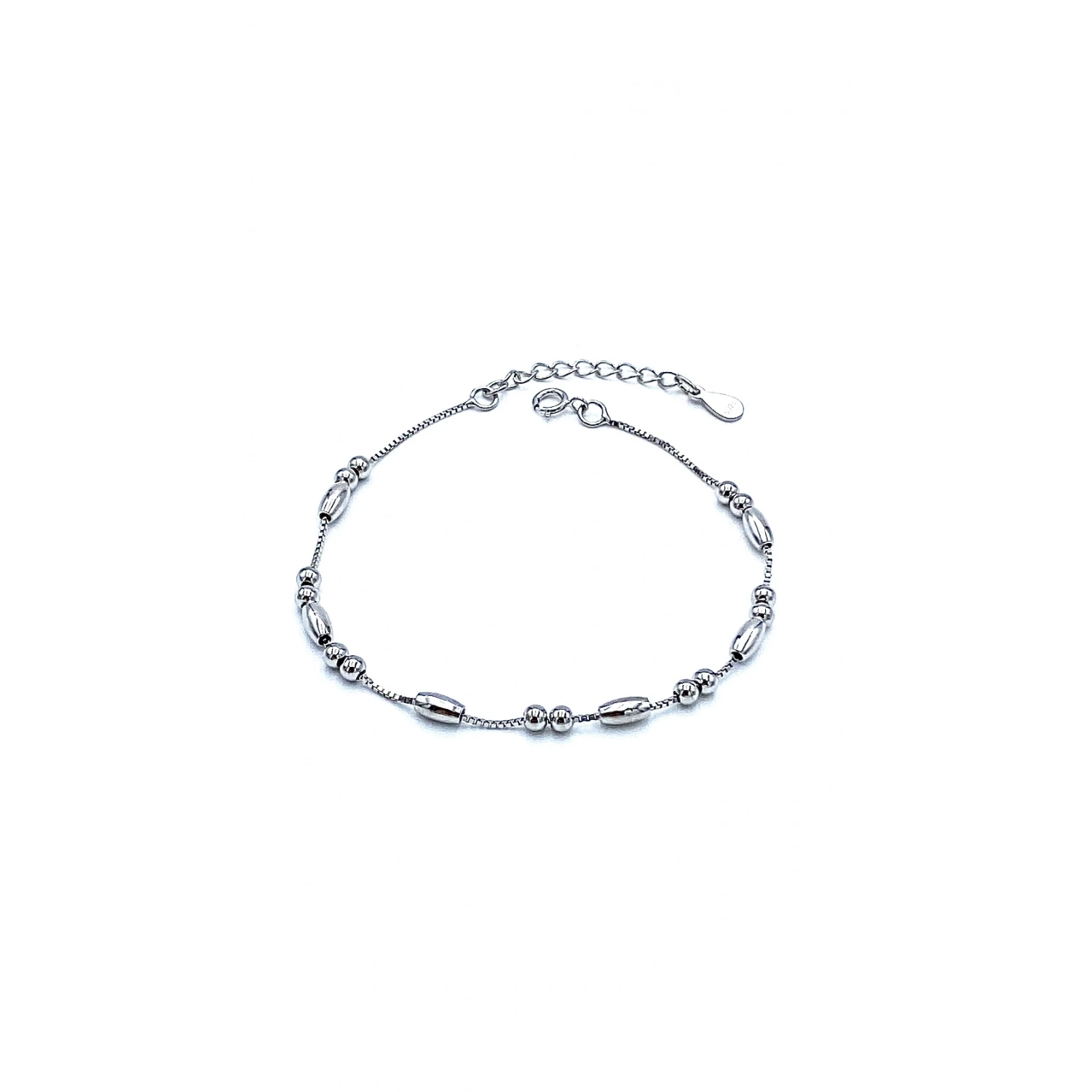 Oval Top Top Zincir Bileklik