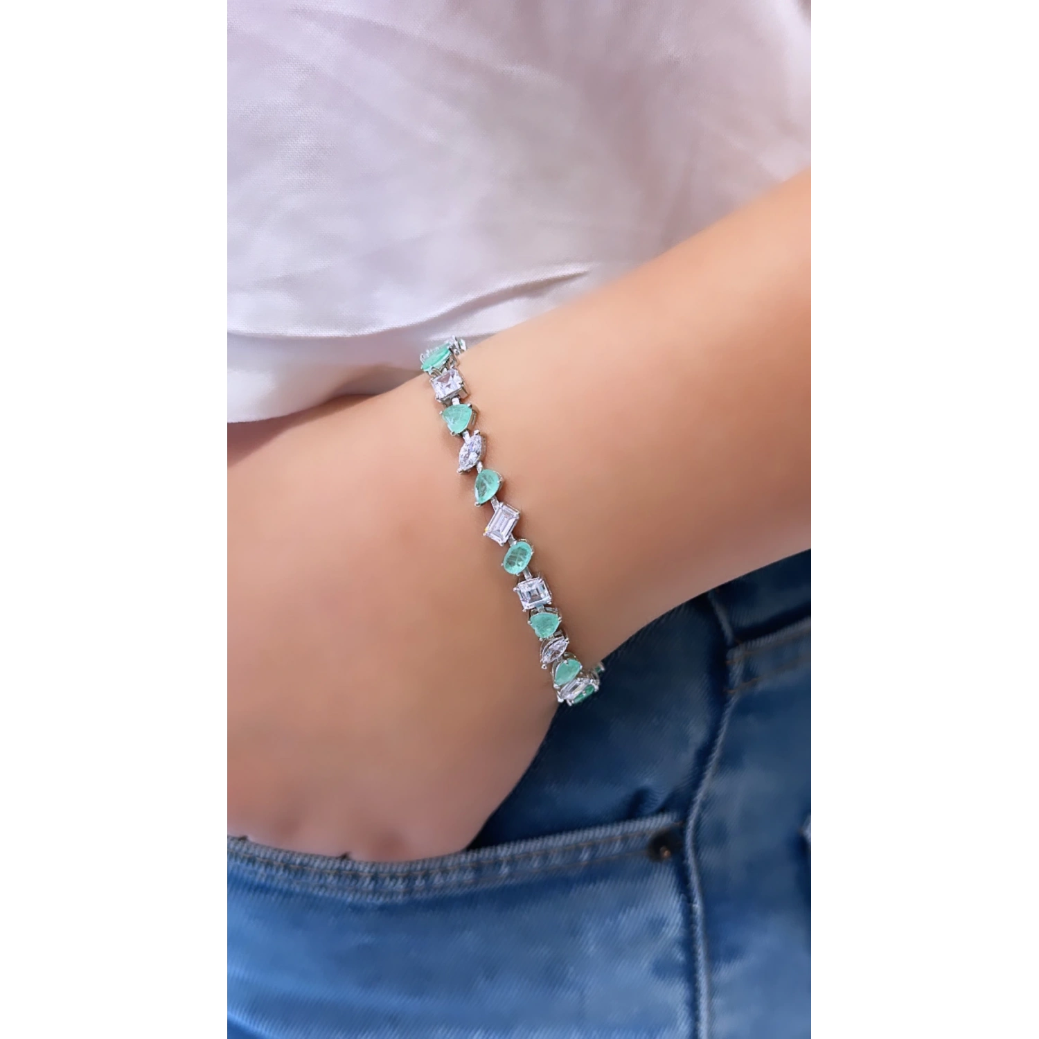 Paraiba Damla Geo Bileklik