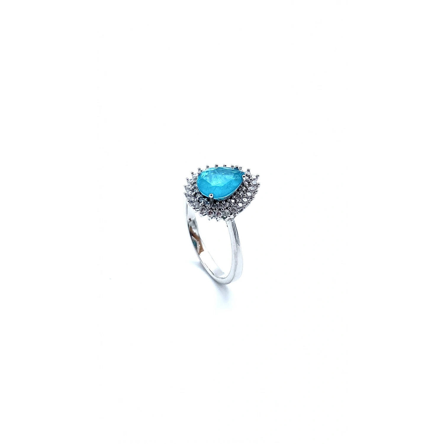 Paraiba Damla Küpe Yüzük Set