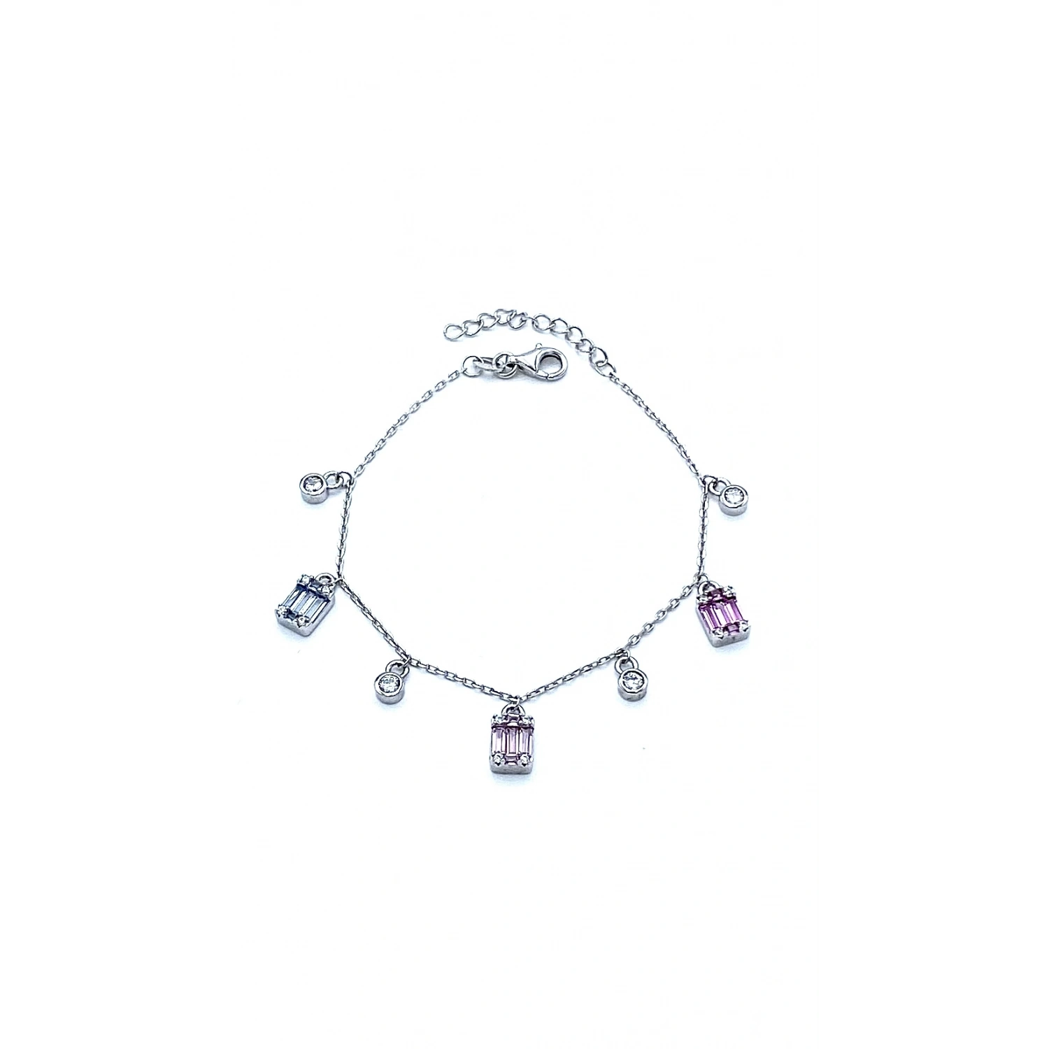 Pastel Palet Baget Sallantılı Zincir Bileklik