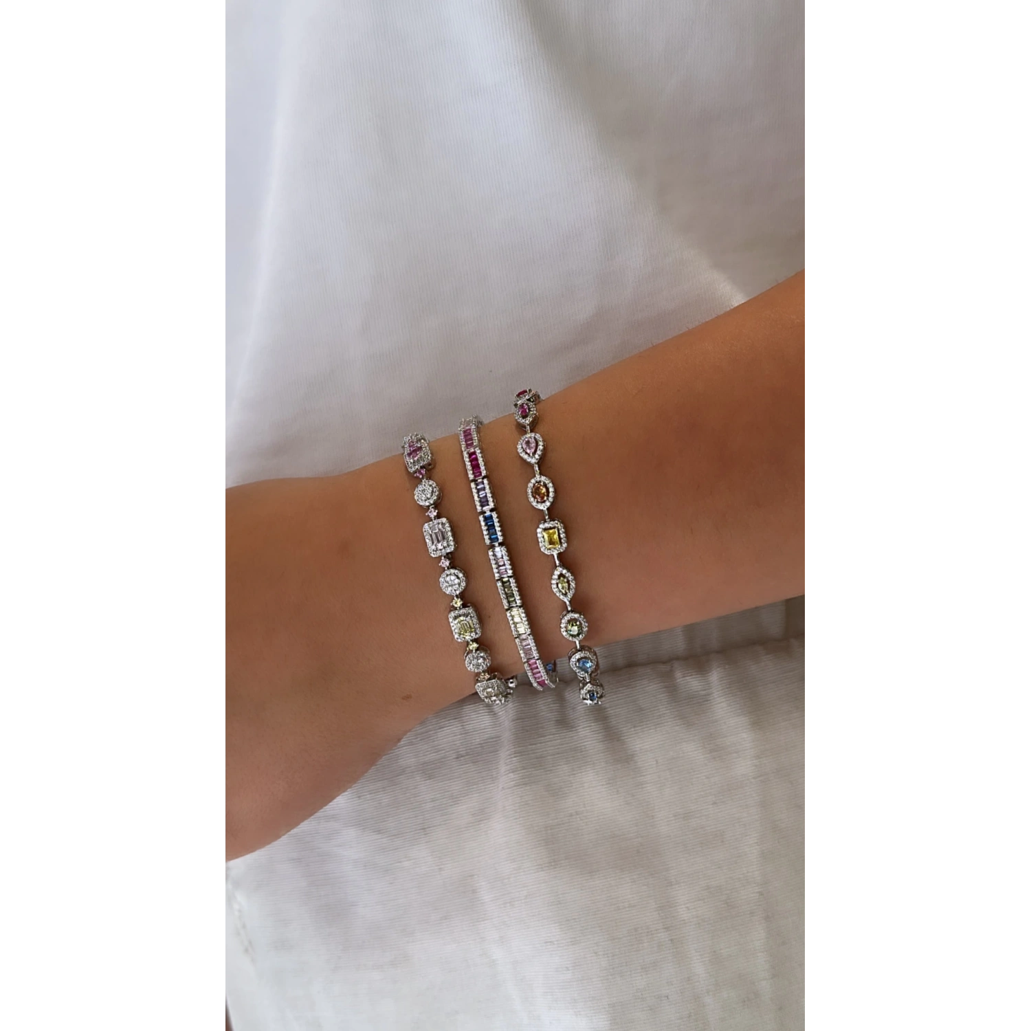 Pastel Rainbow Geo Suyolu Bileklik