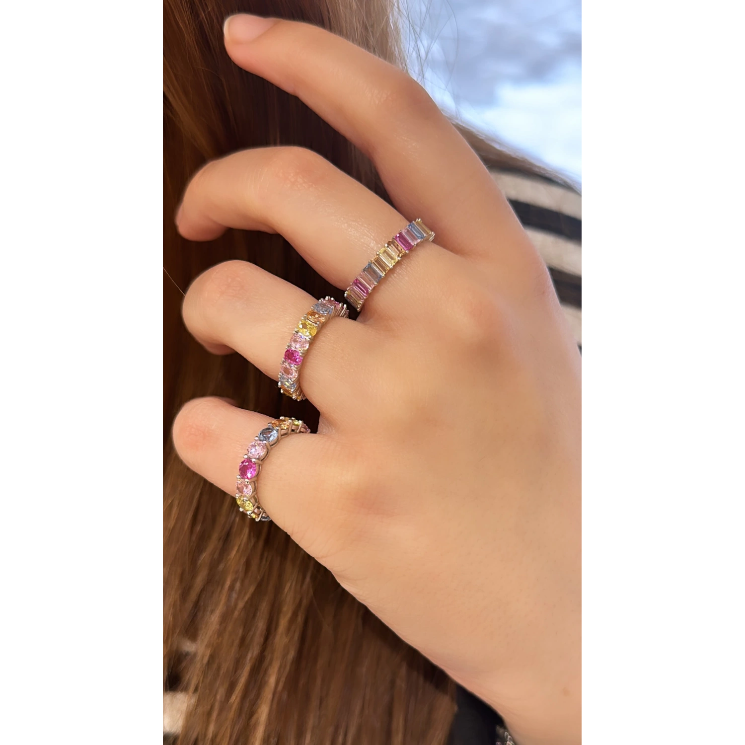 Pastel Rainbow S Baget Tamtur Yüzük