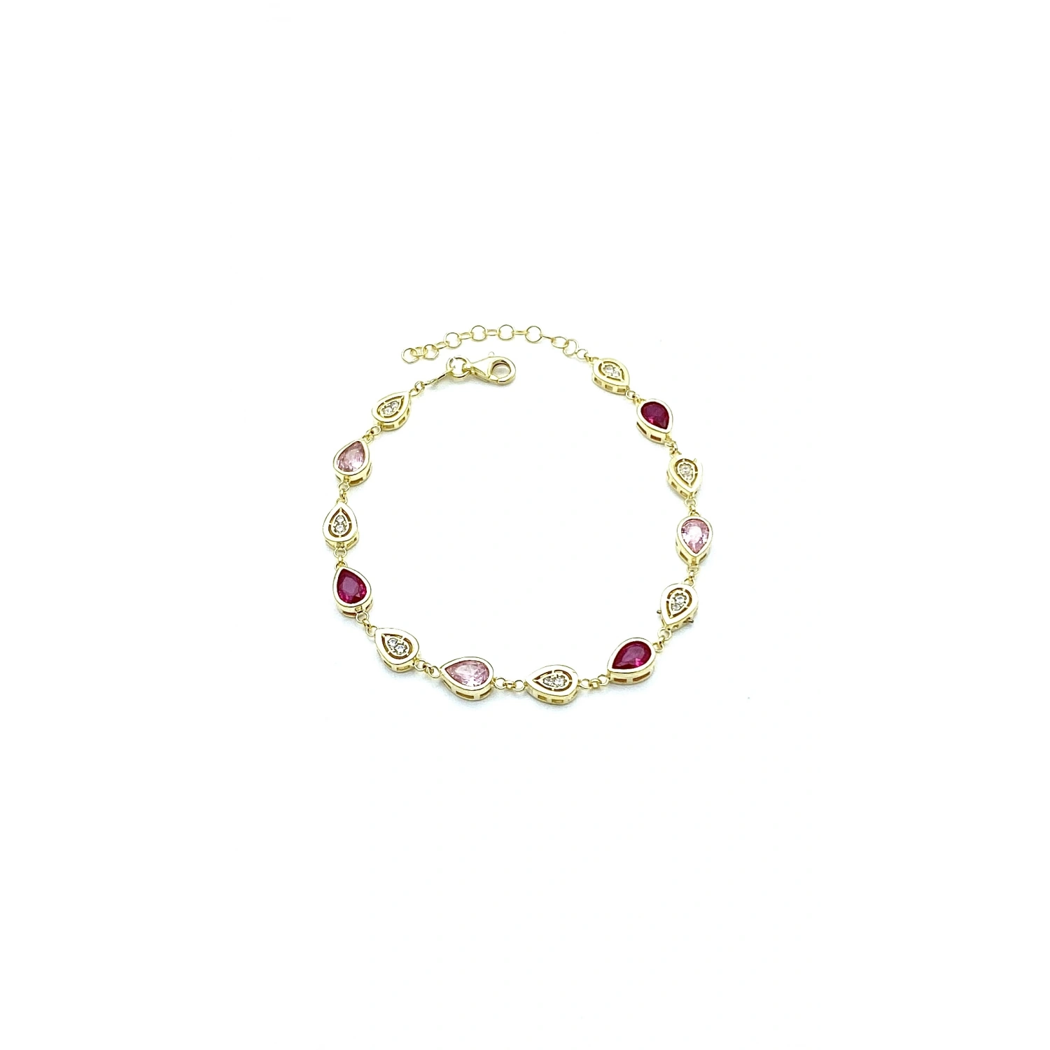 Pink Shades Damla Taşlı Zincir Bileklik