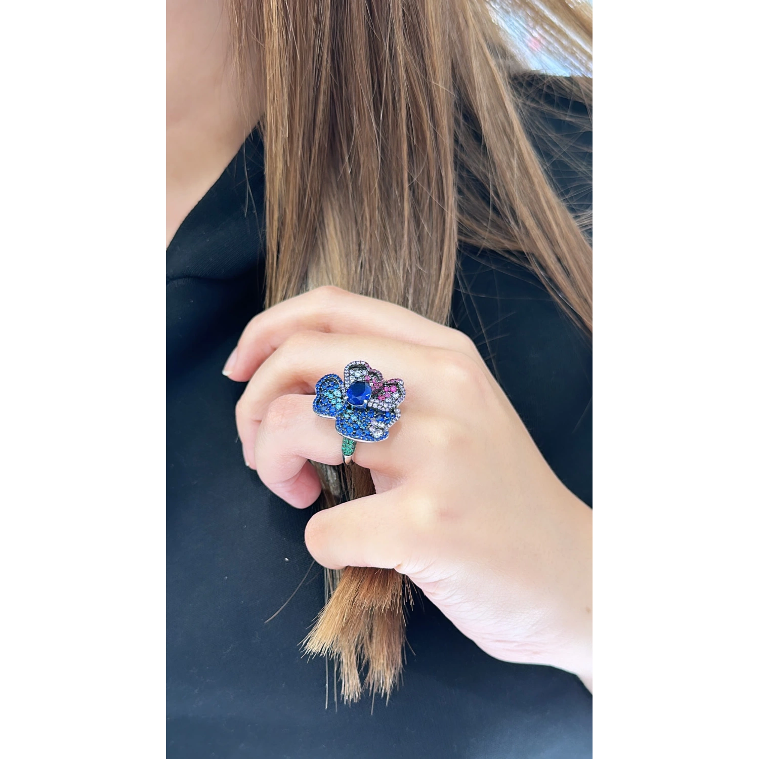 Rainbow Flower Yüzük