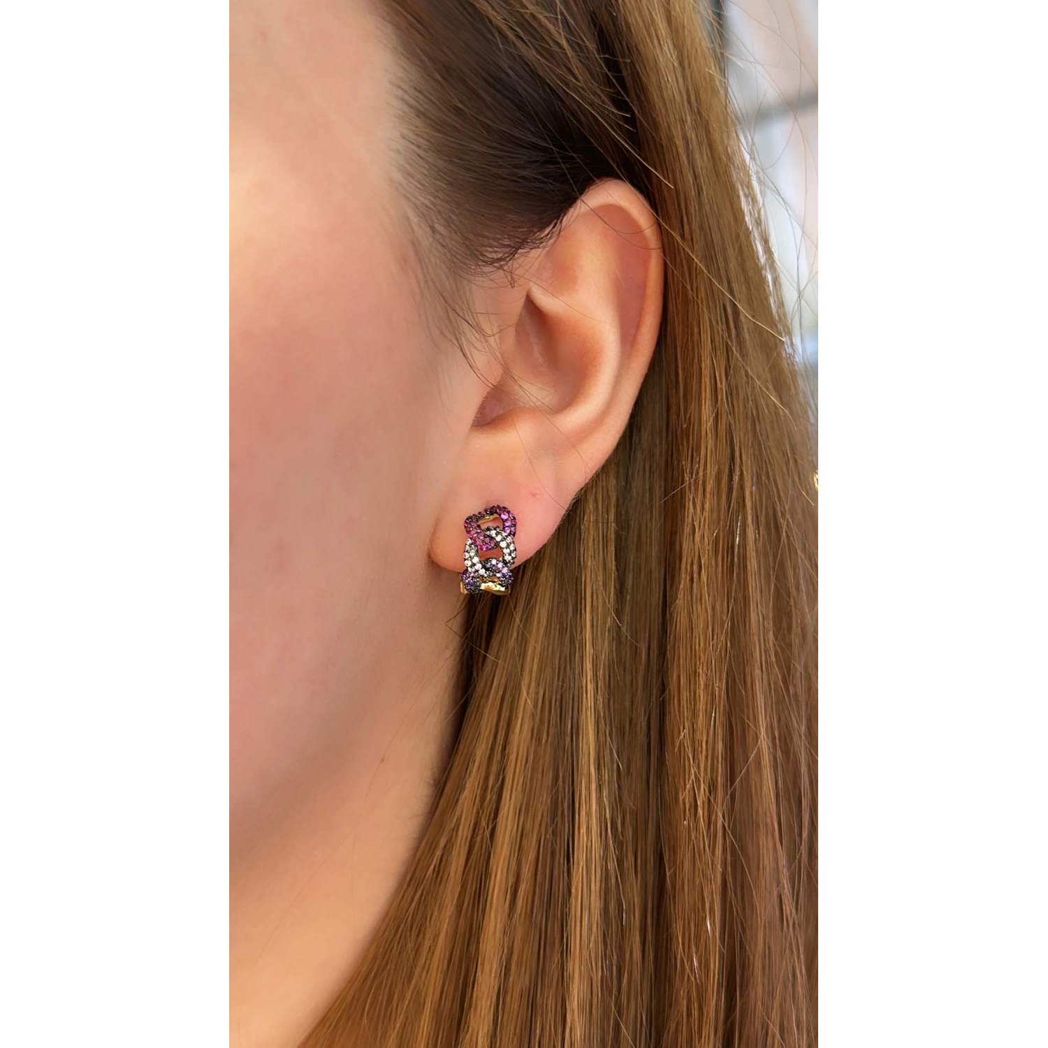 Rainbow Gurme 1cm Halka Küpe