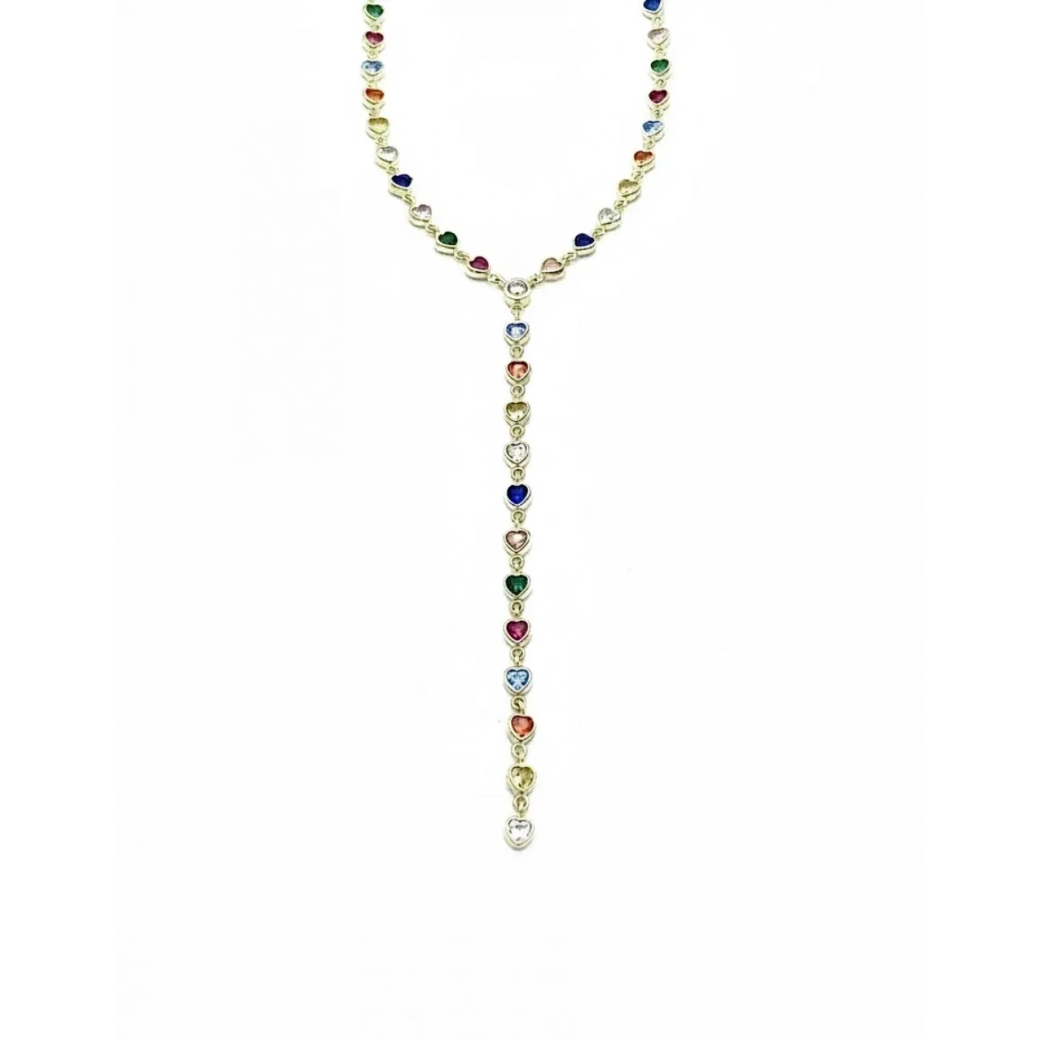 Rainbow Kalp Y Kolye