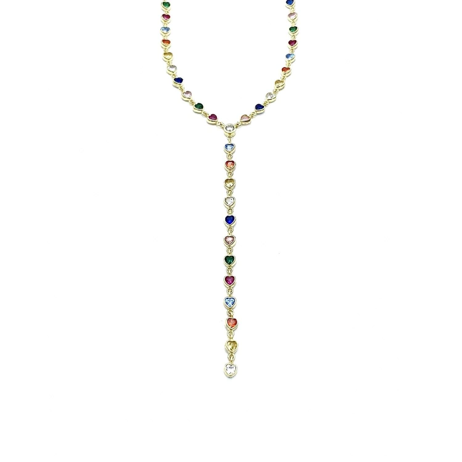 Rainbow Kalp Y Kolye