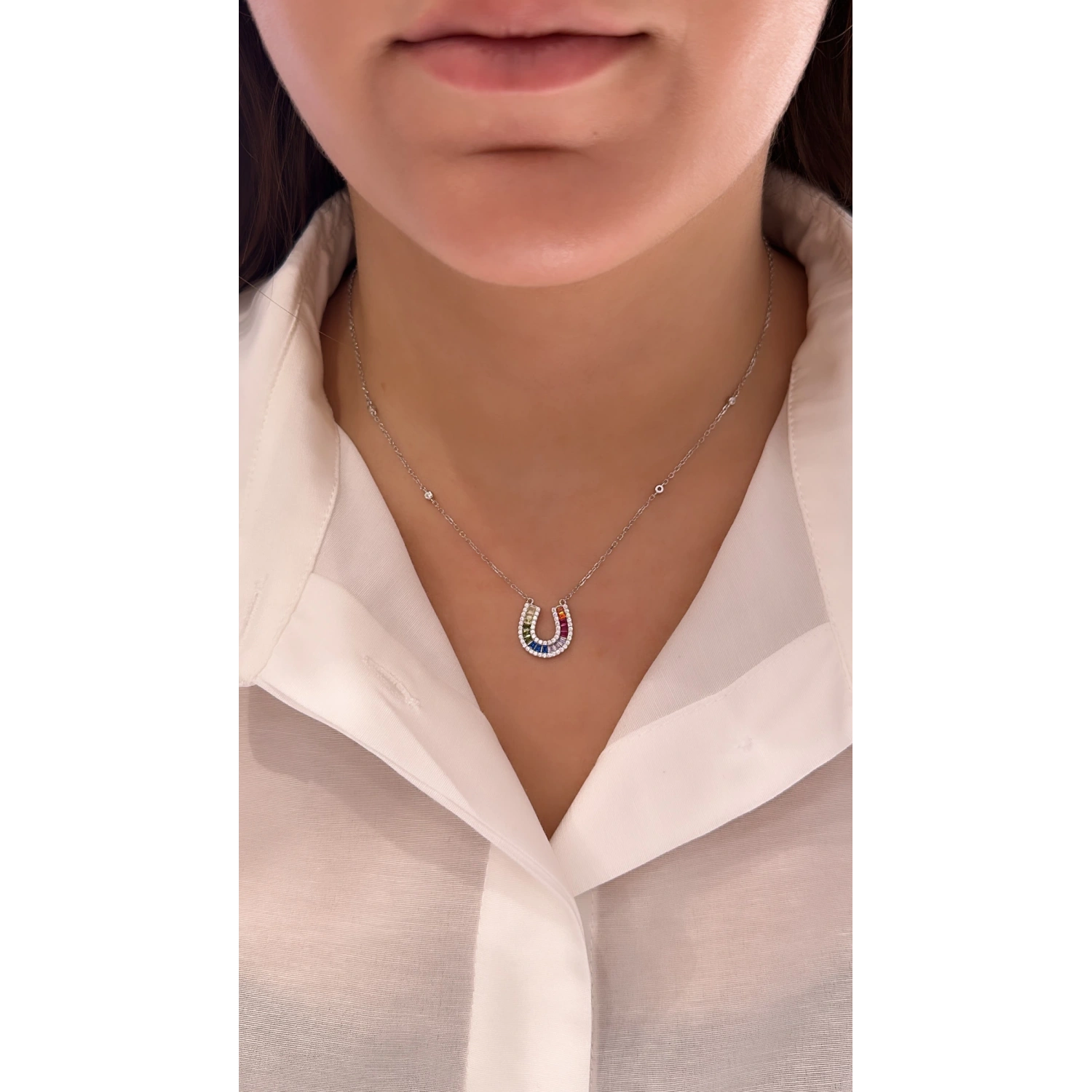 Rainbow Mini Nal Şans Kolye