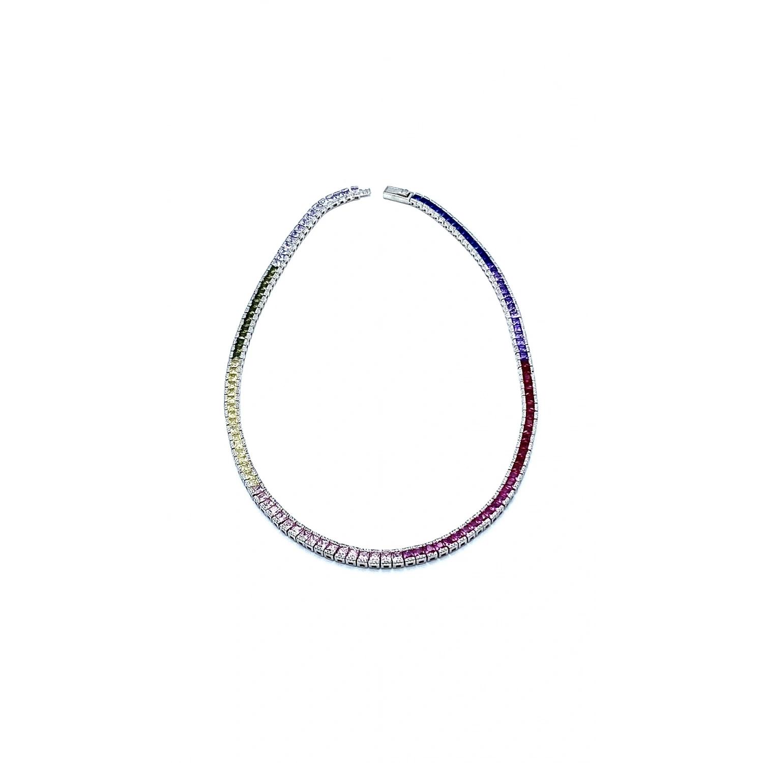 Rainbow Prenses Suyolu Taşlı Gerdanlık Kolye