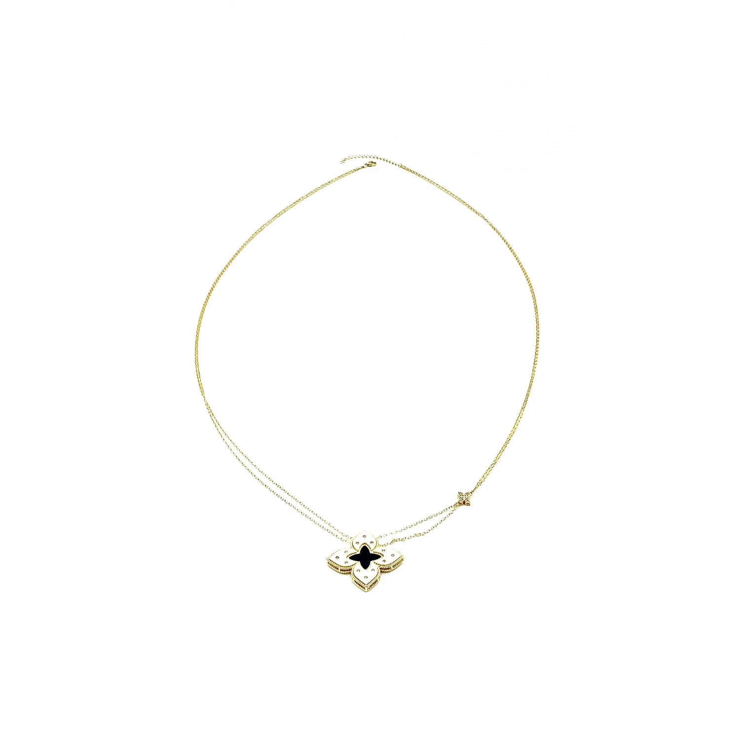 RC Siyah Onyx Yonca Kolye