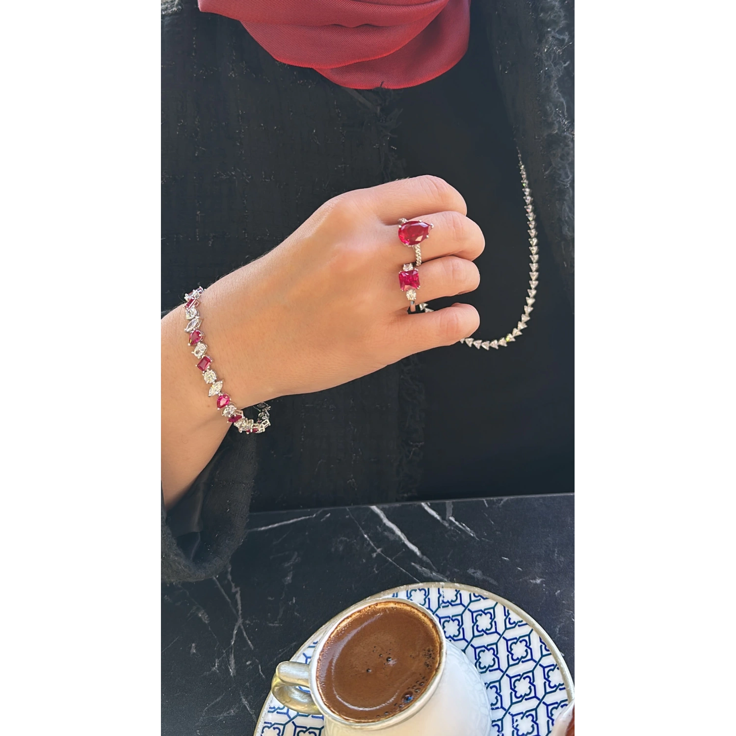 Ruby Geo Suyolu Bileklik