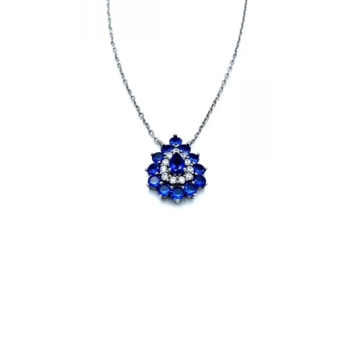 Safir Duo Damla Kolye