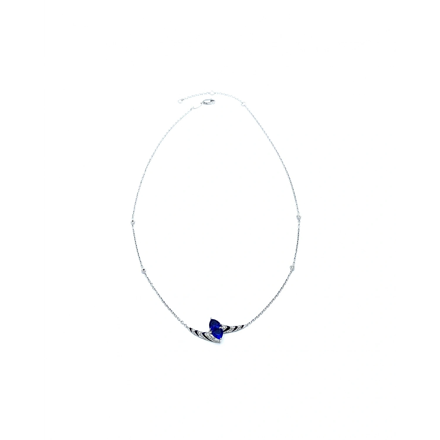 Safir Tri Zebra Kolye