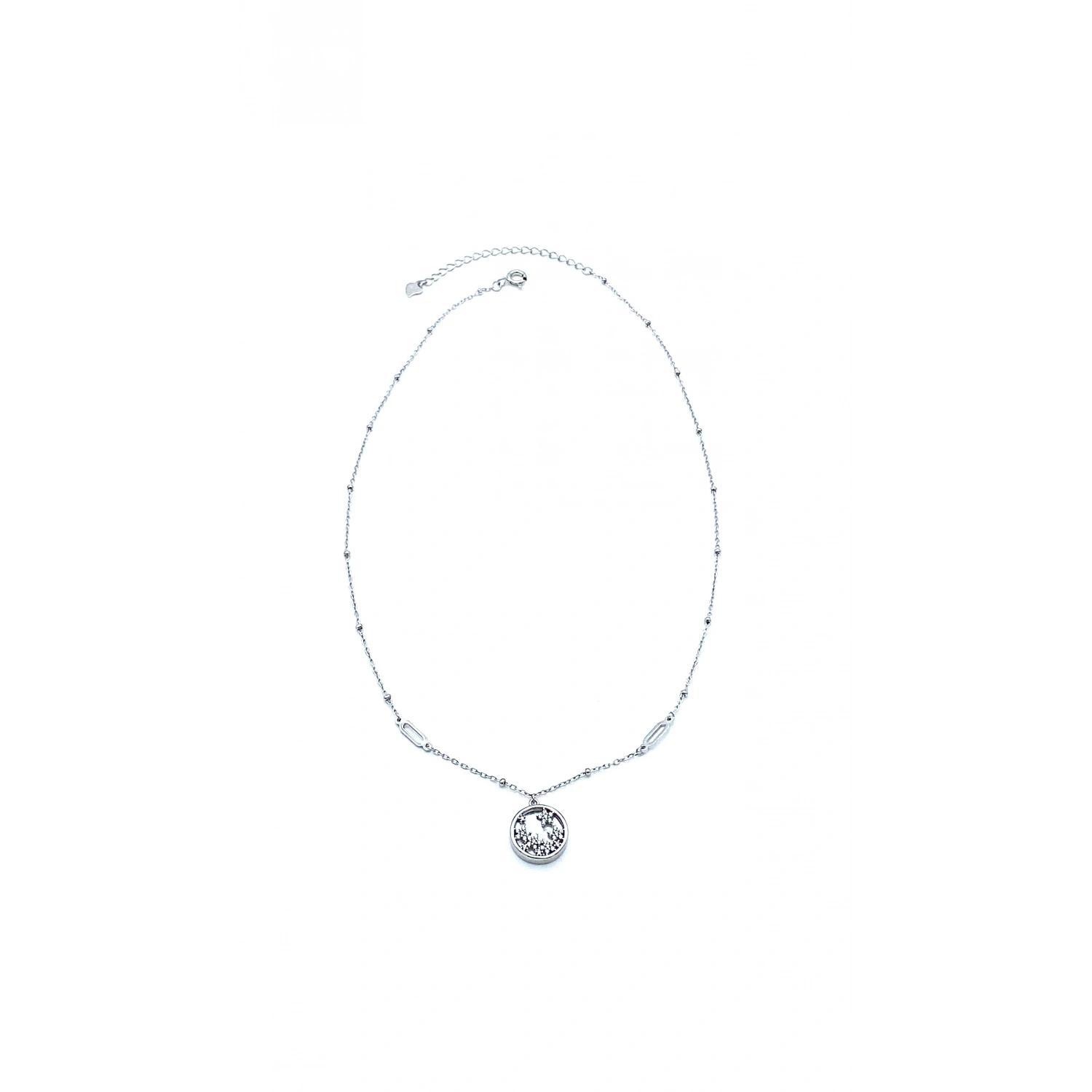 Sedef Madalyon Çiçek Kolye