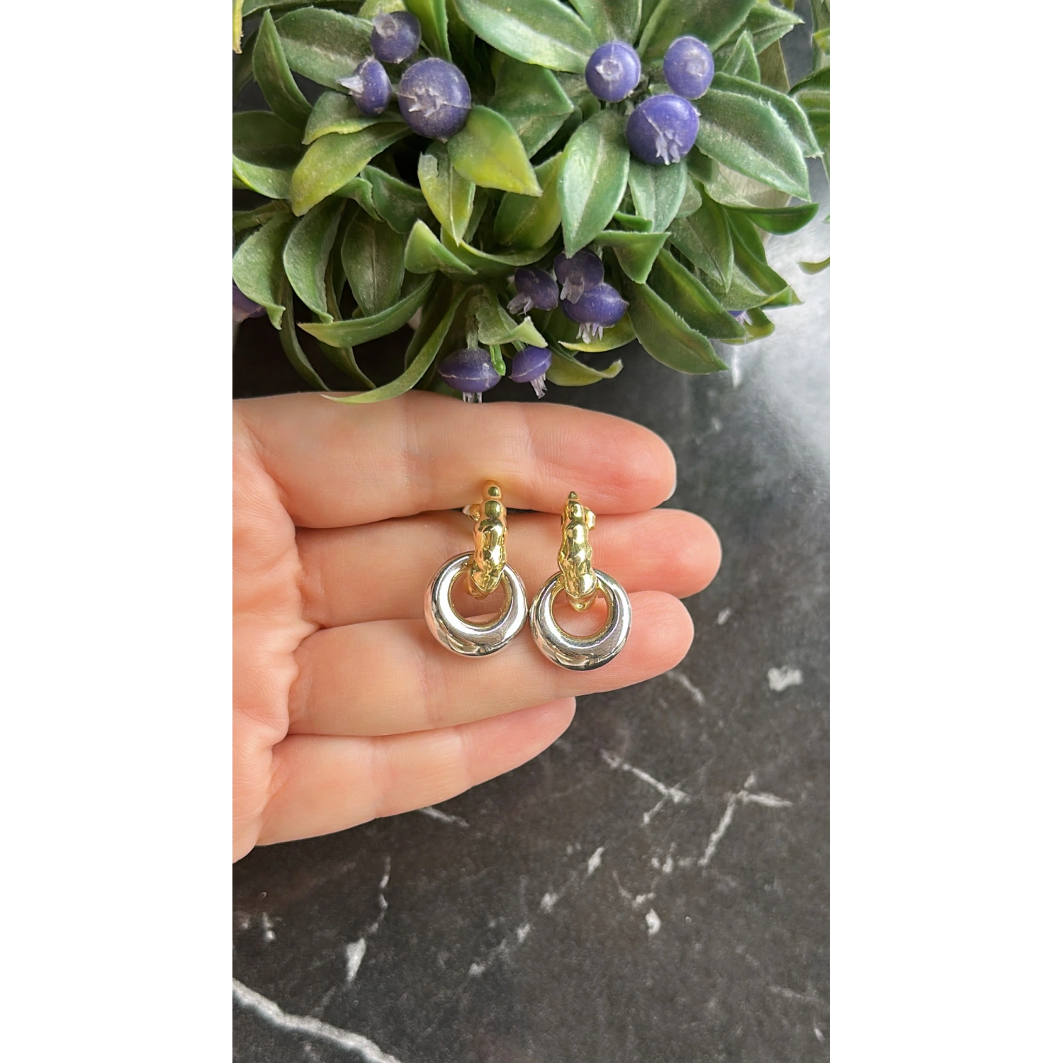 Serenity 2 Renk Circle Küpe