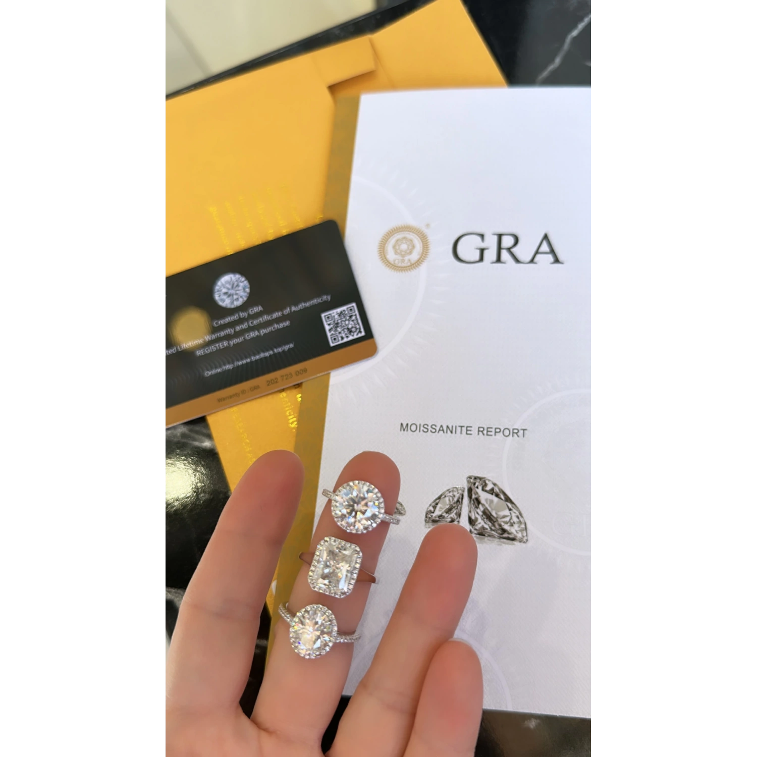 Sertifikalı Mozanit Princess Yüzük