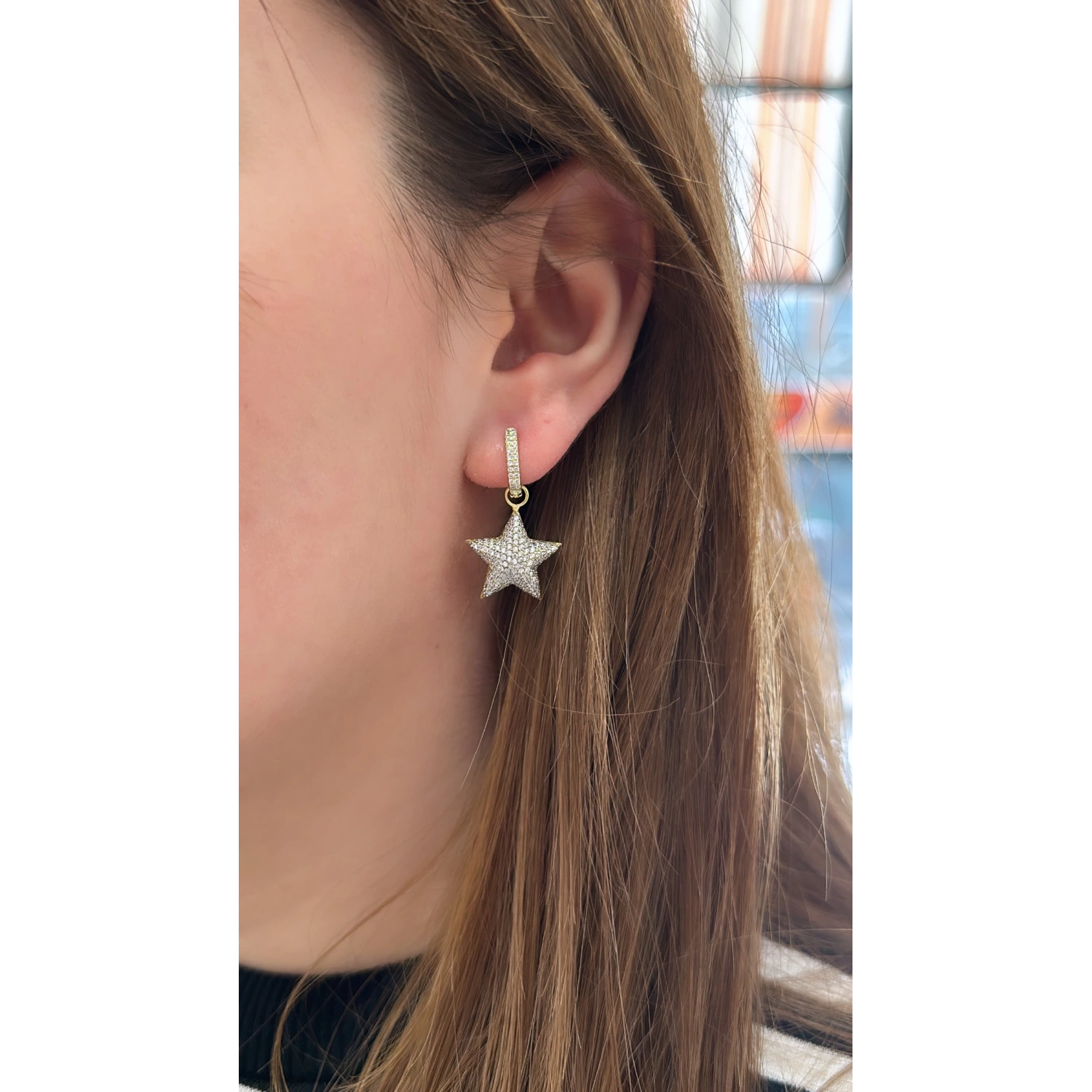 Shining Bold Star Küpe