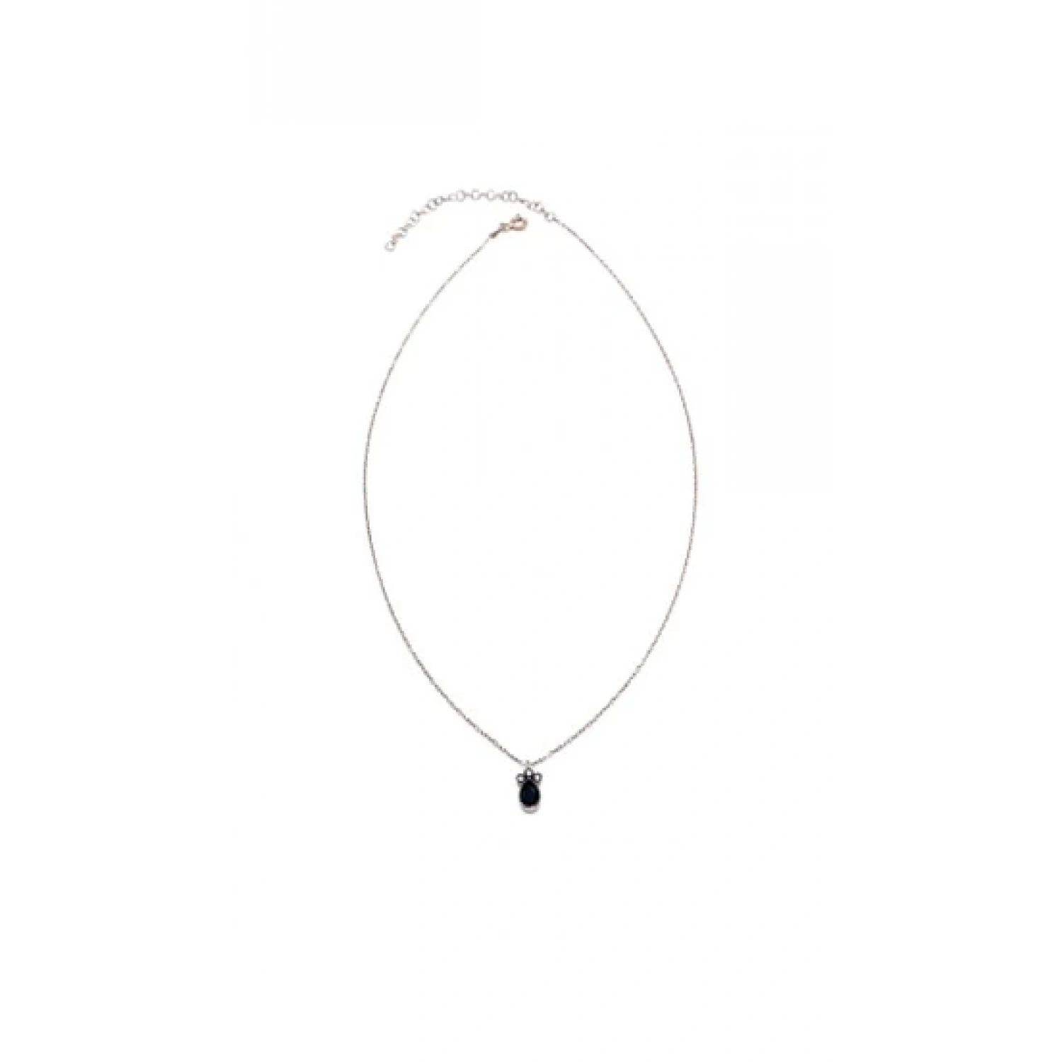 Siyah Mini Damla Kolye
