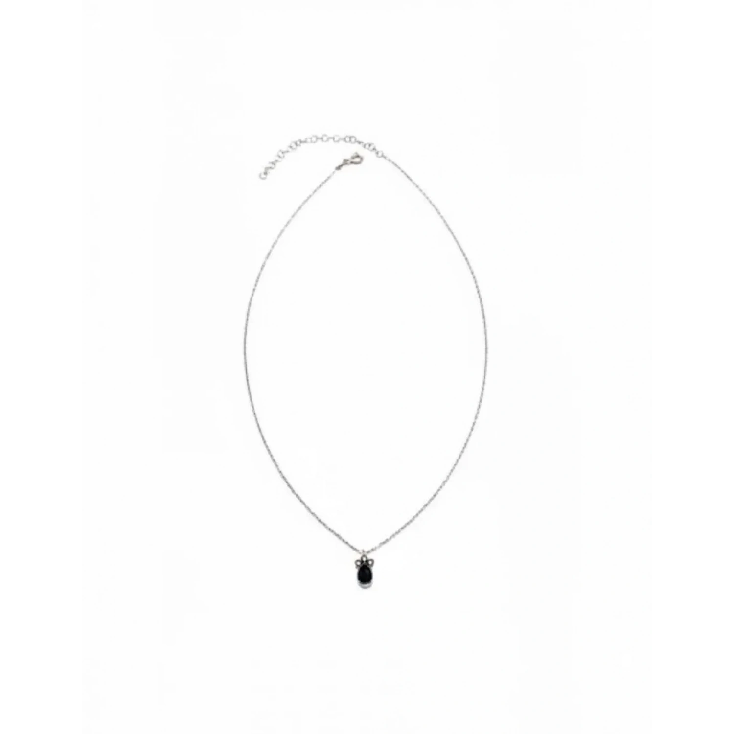 Siyah Mini Damla Kolye