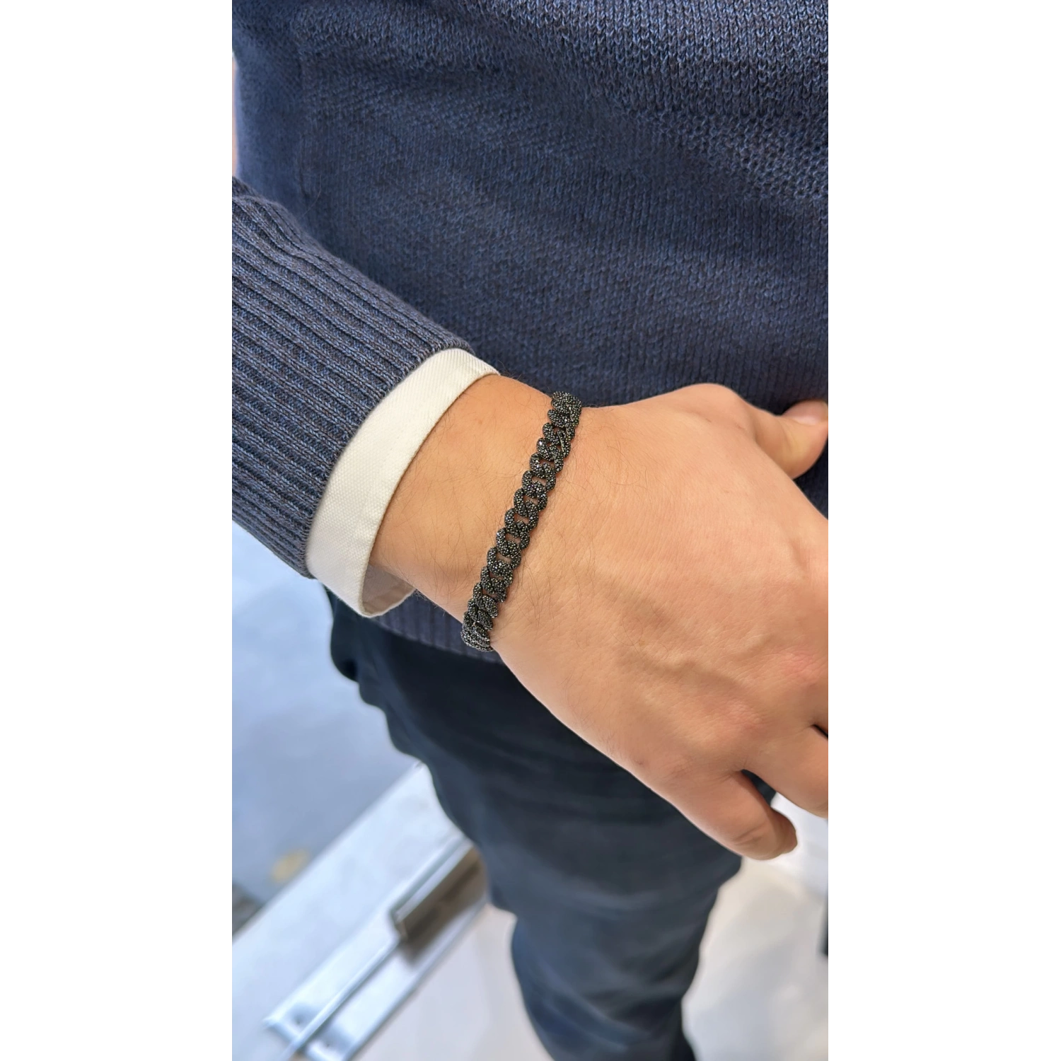 Siyah Taşlı Gurme Erkek Bileklik