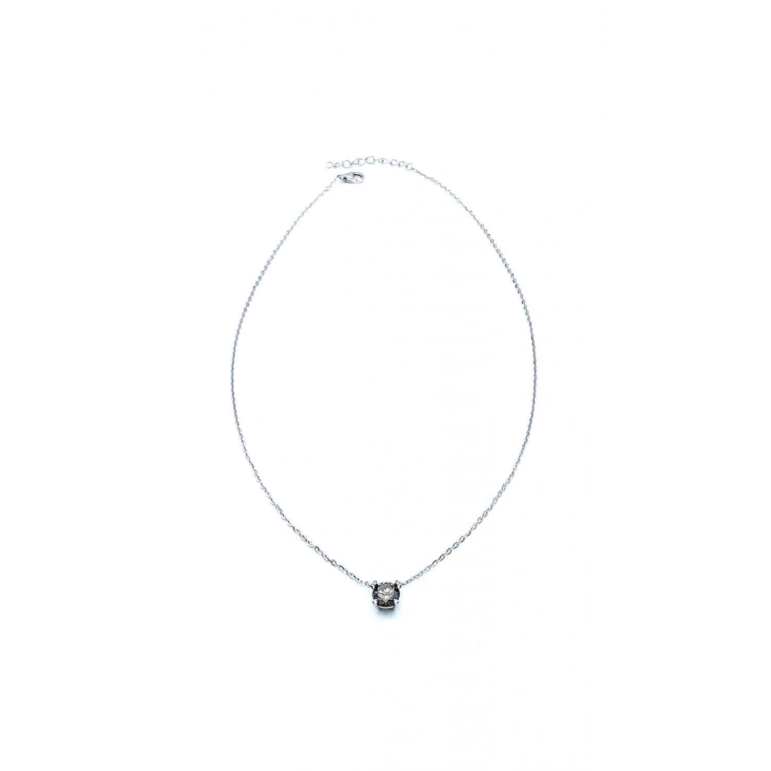 Smoky Quartz 1ct Tektaş Kolye