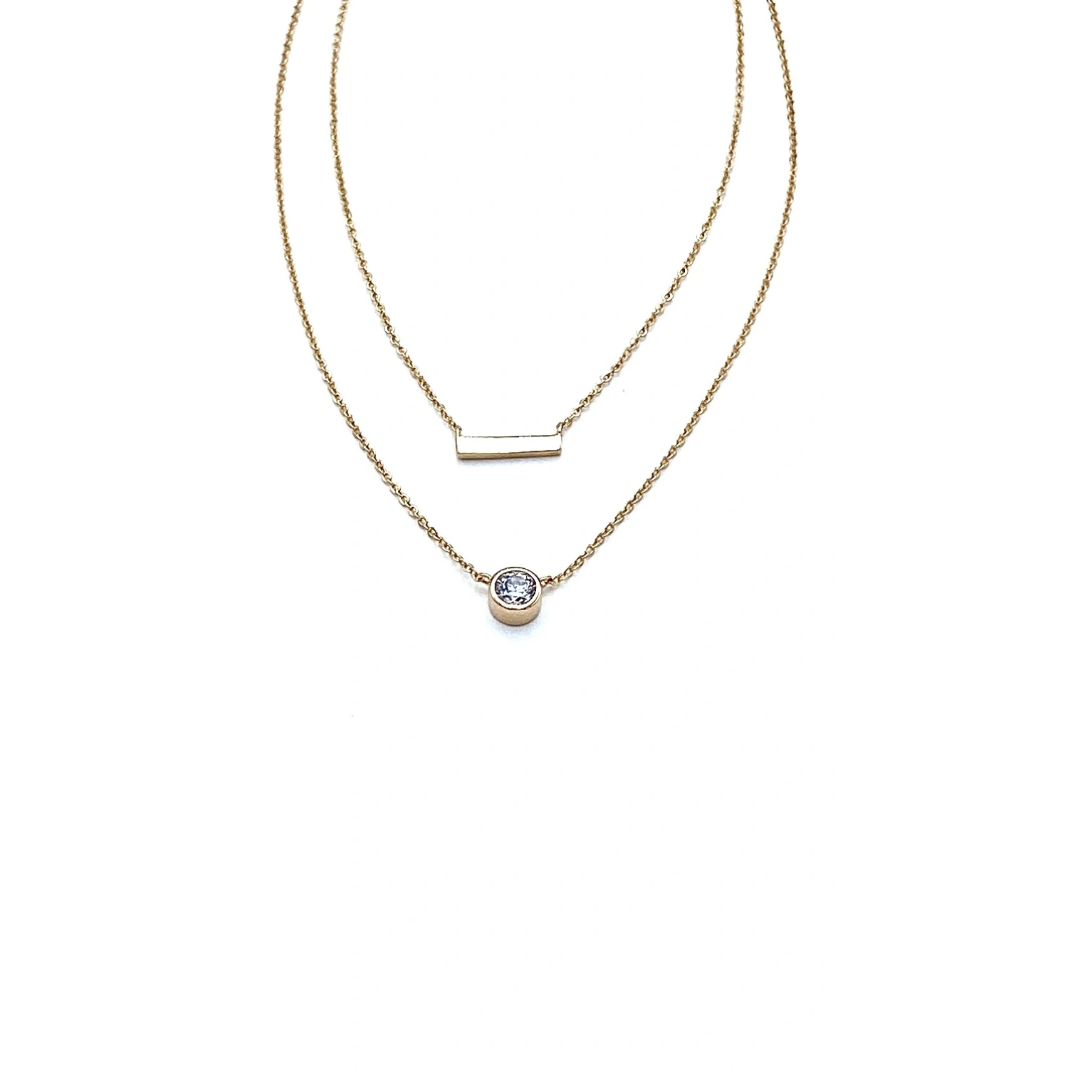 Sophie Çucuk Tektaş İkili Kolye