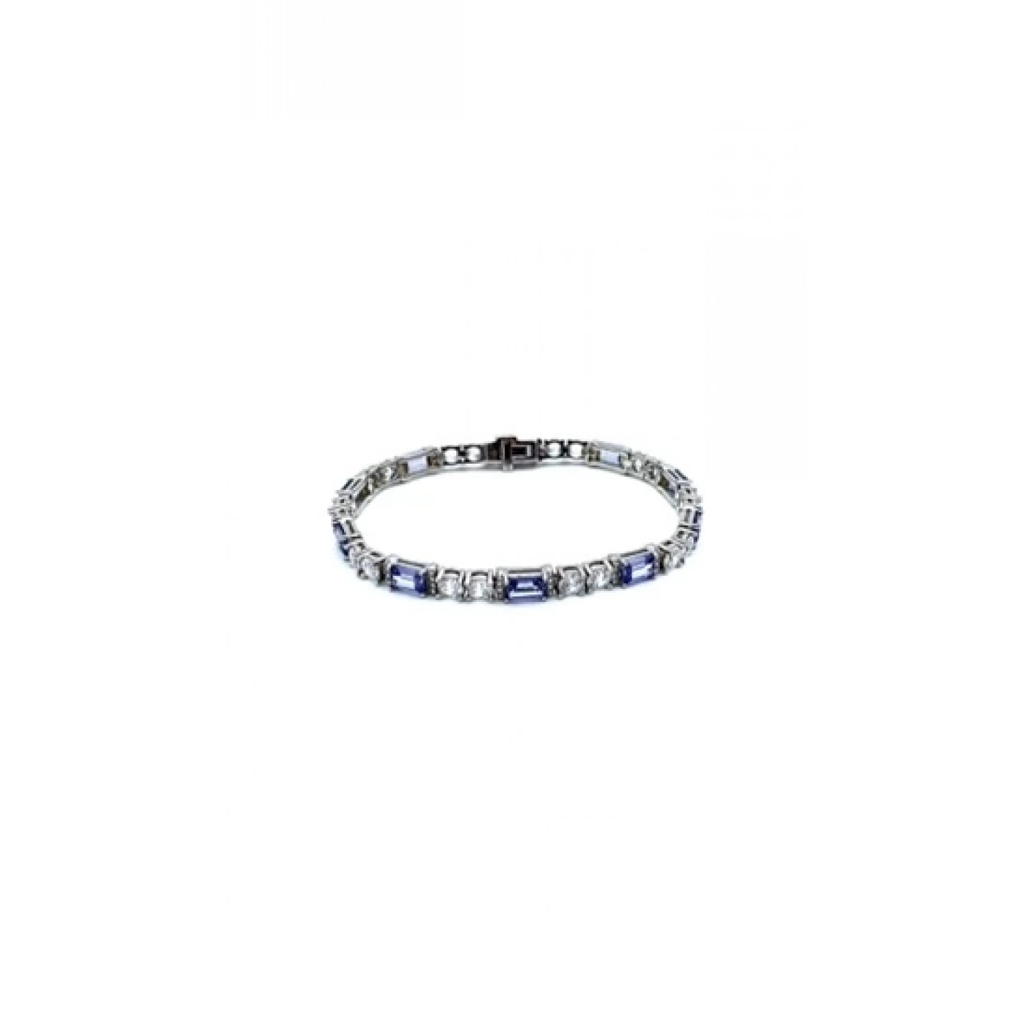 Tanzanit Ddörtgen Taşlı Suyolu Bileklik