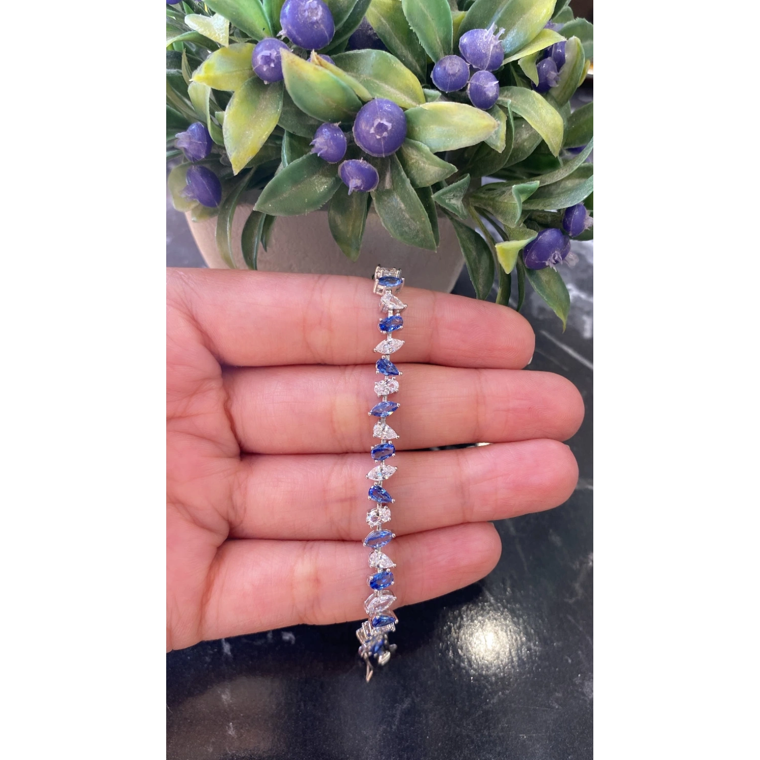 Tanzanit Geo Suyolu Bileklik