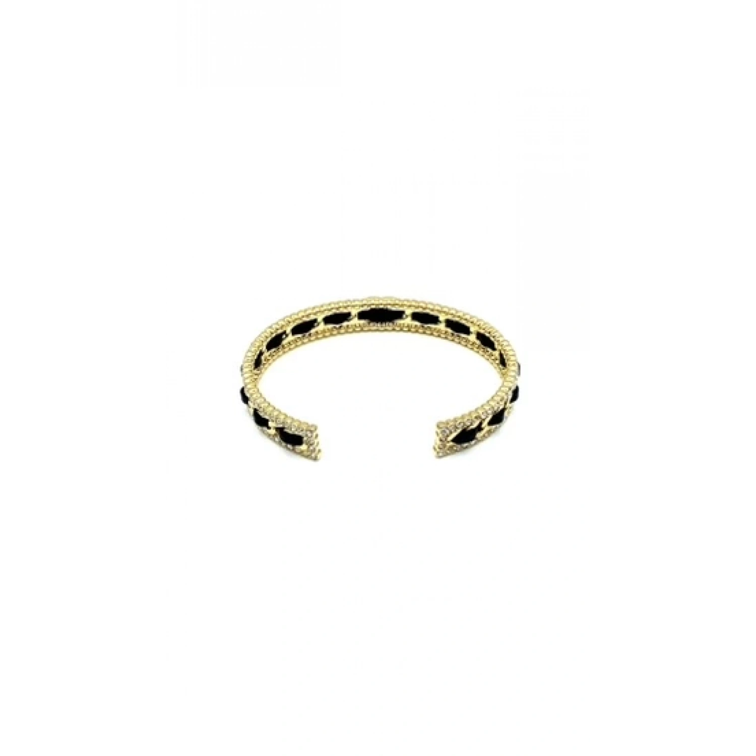 Taş ve Deri Detaylı Marka Kelepçe