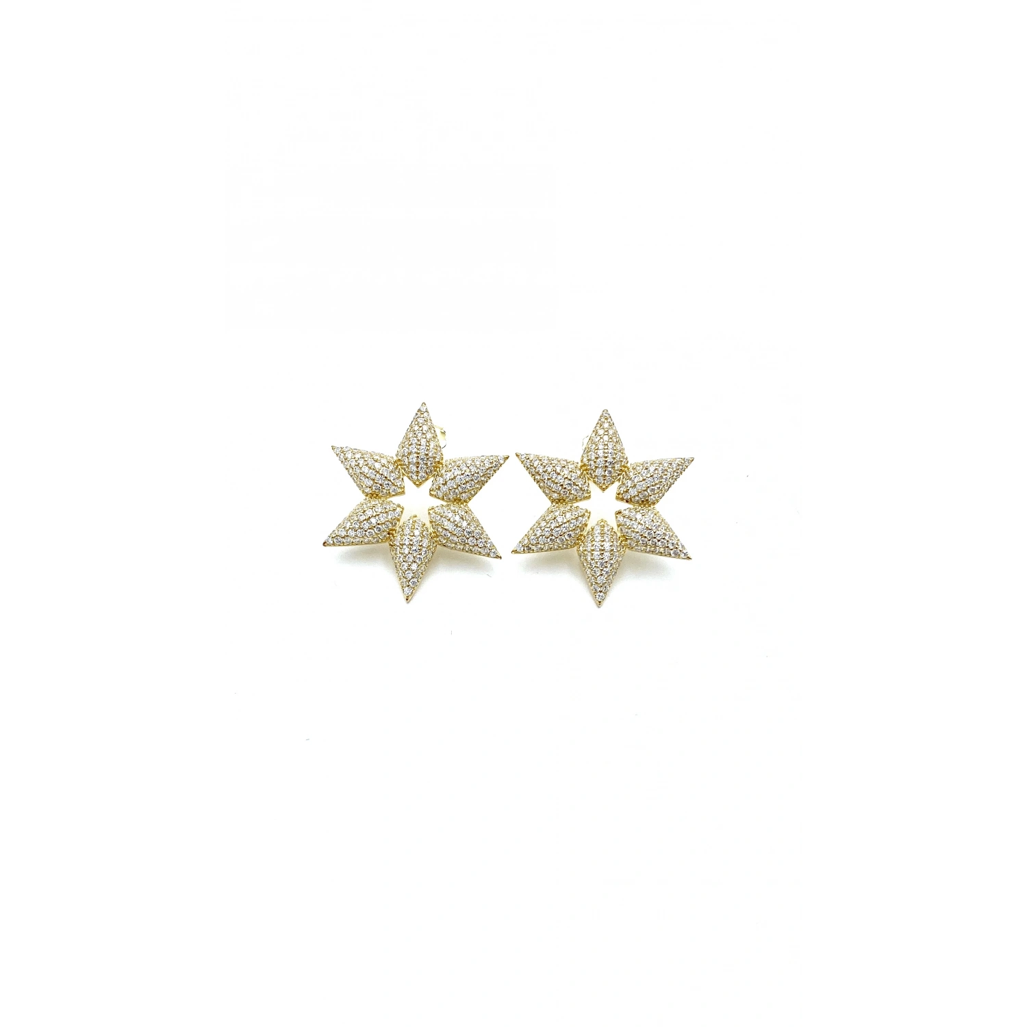 Taşlı Altıgen Yıldız G Küpe