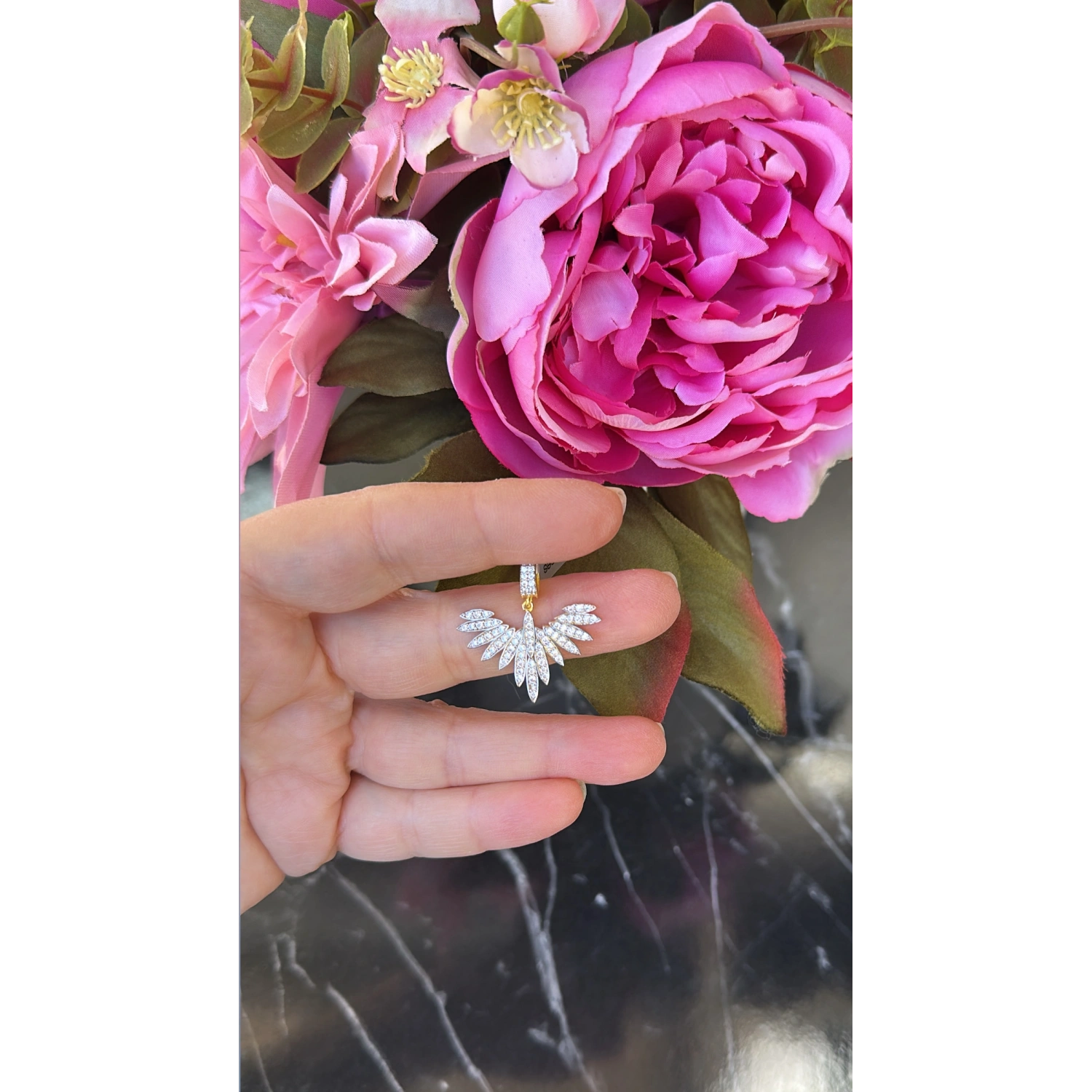 Taşlı Anka Kolye Ucu