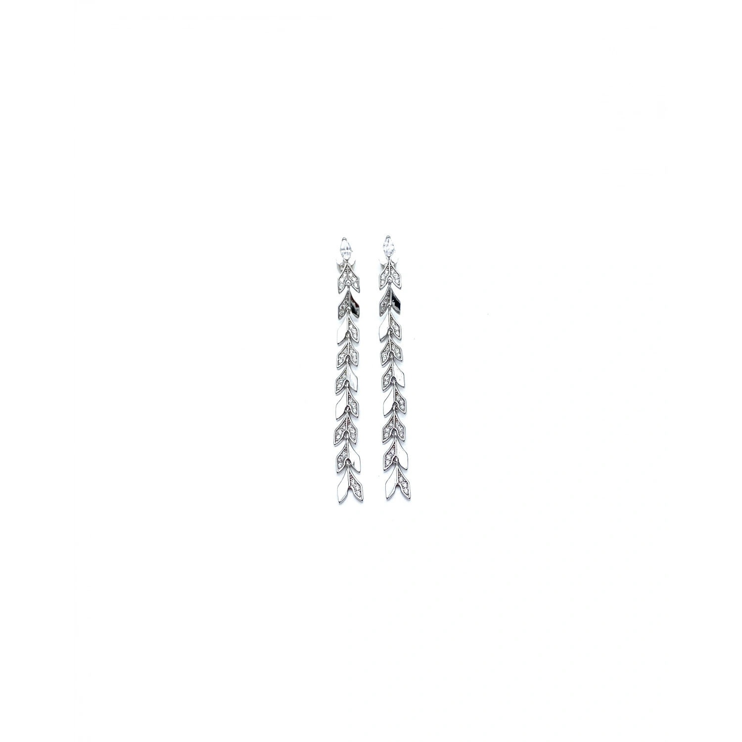 Taşlı Arrow Küpe