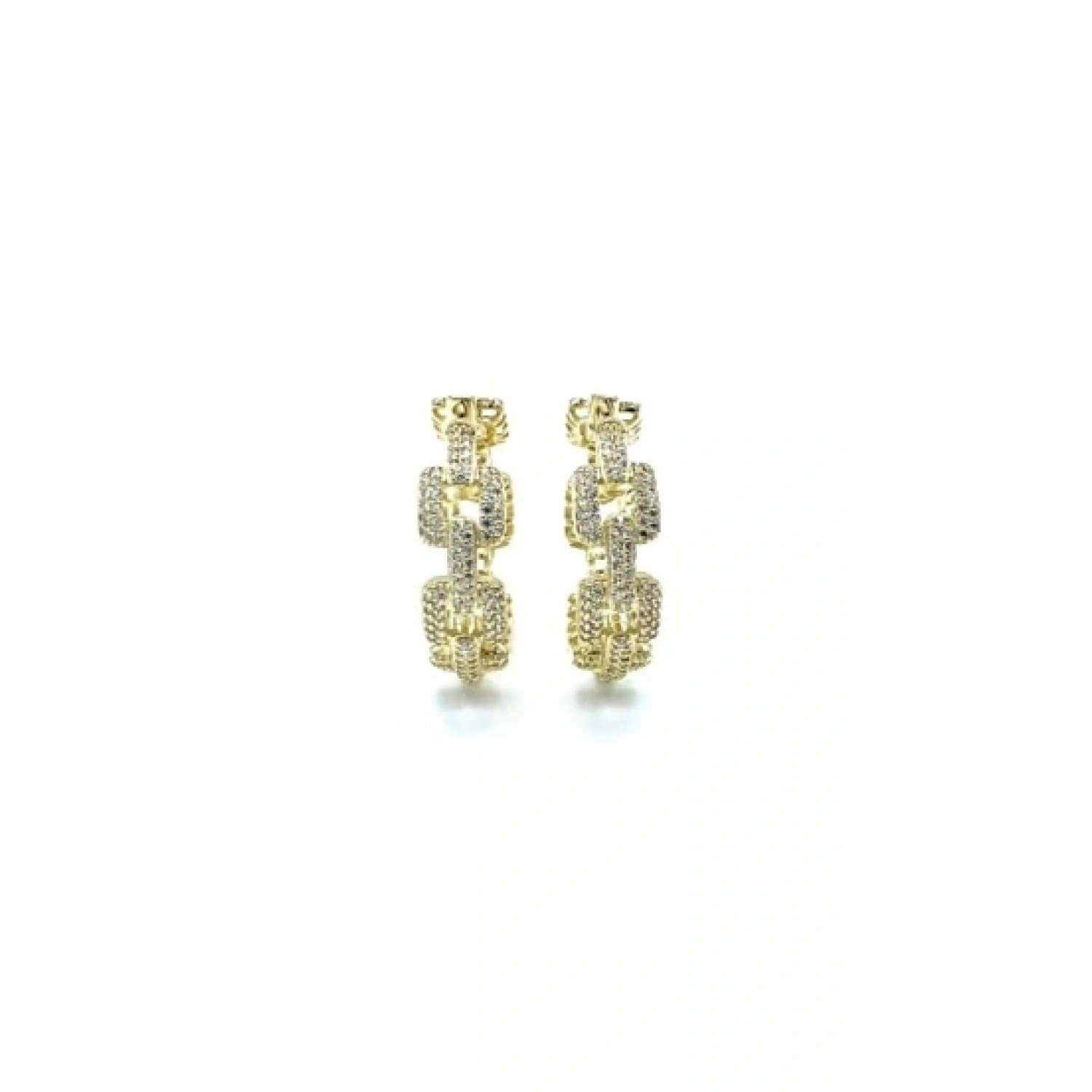 Taşlı Gurme Zincir Halka Küpe