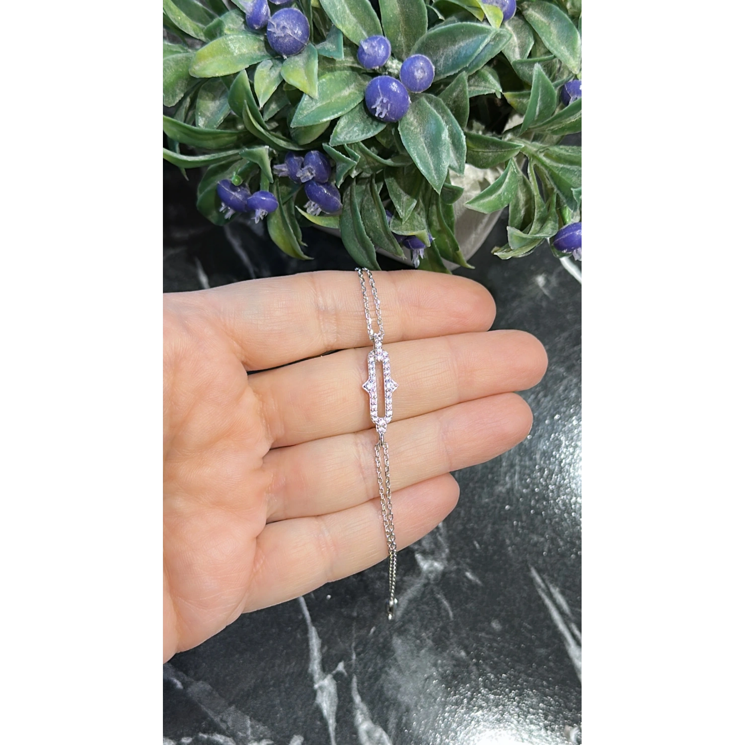 Taşlı Harmony Zincir Bileklik