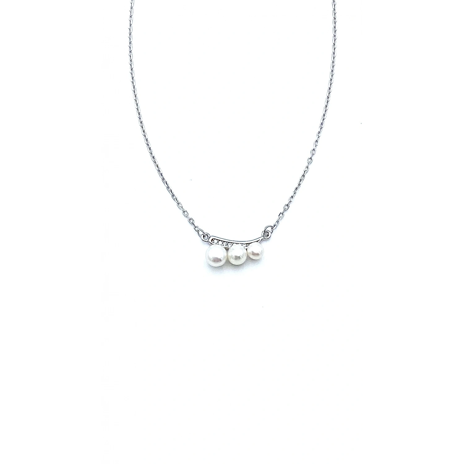 Taşlı İnci Tria Kolye