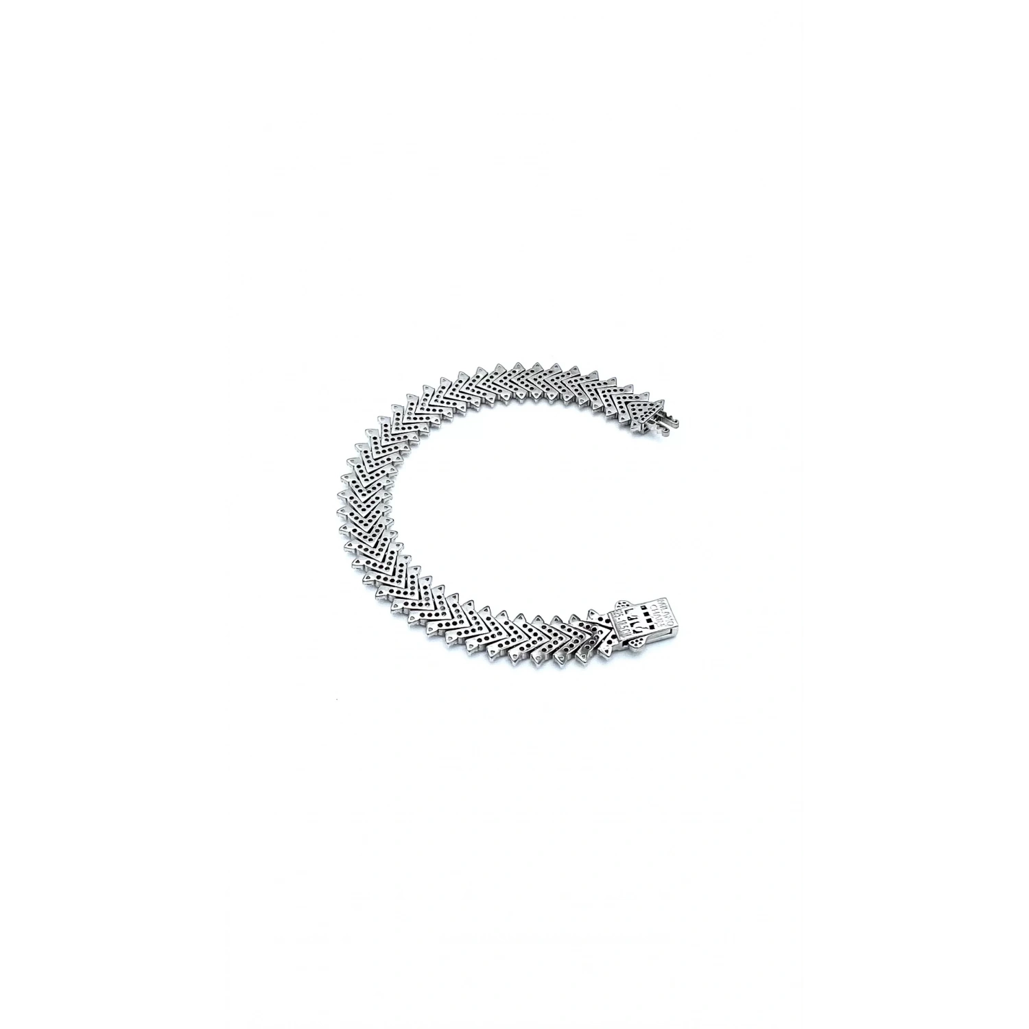 Taşlı Tırtıklı G Mln Chain Bileklik