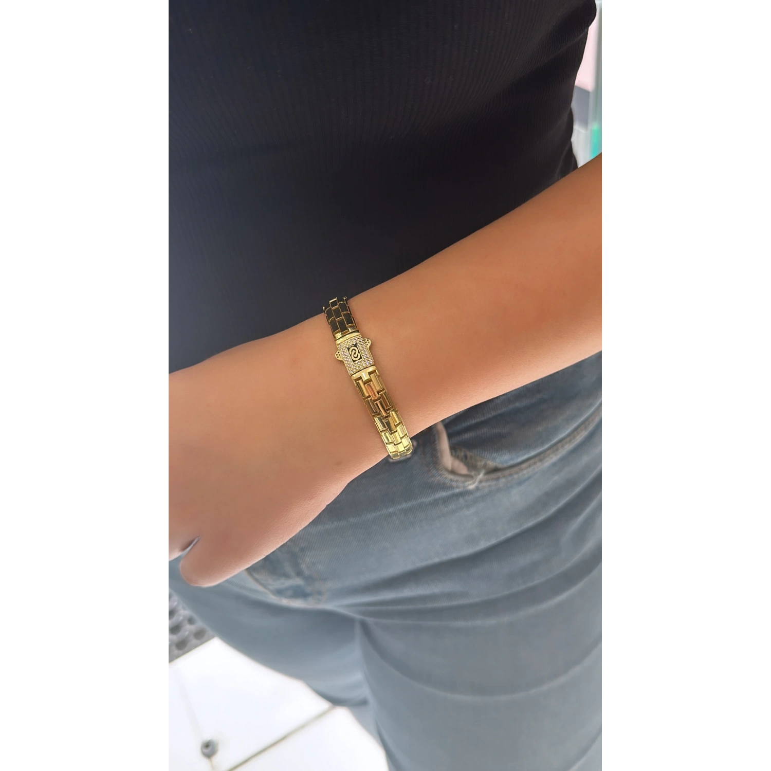 Taşsız Castle G Mln Chain Bileklik