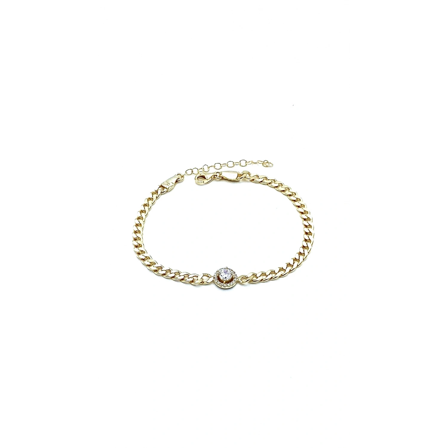 Tek Taş Zincir Bileklik