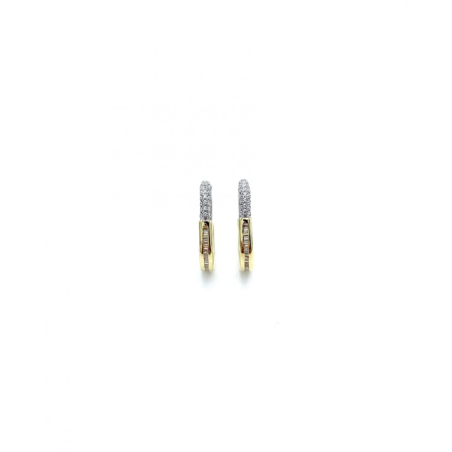 Tify Mini Baget Taşlı Halka Küpe