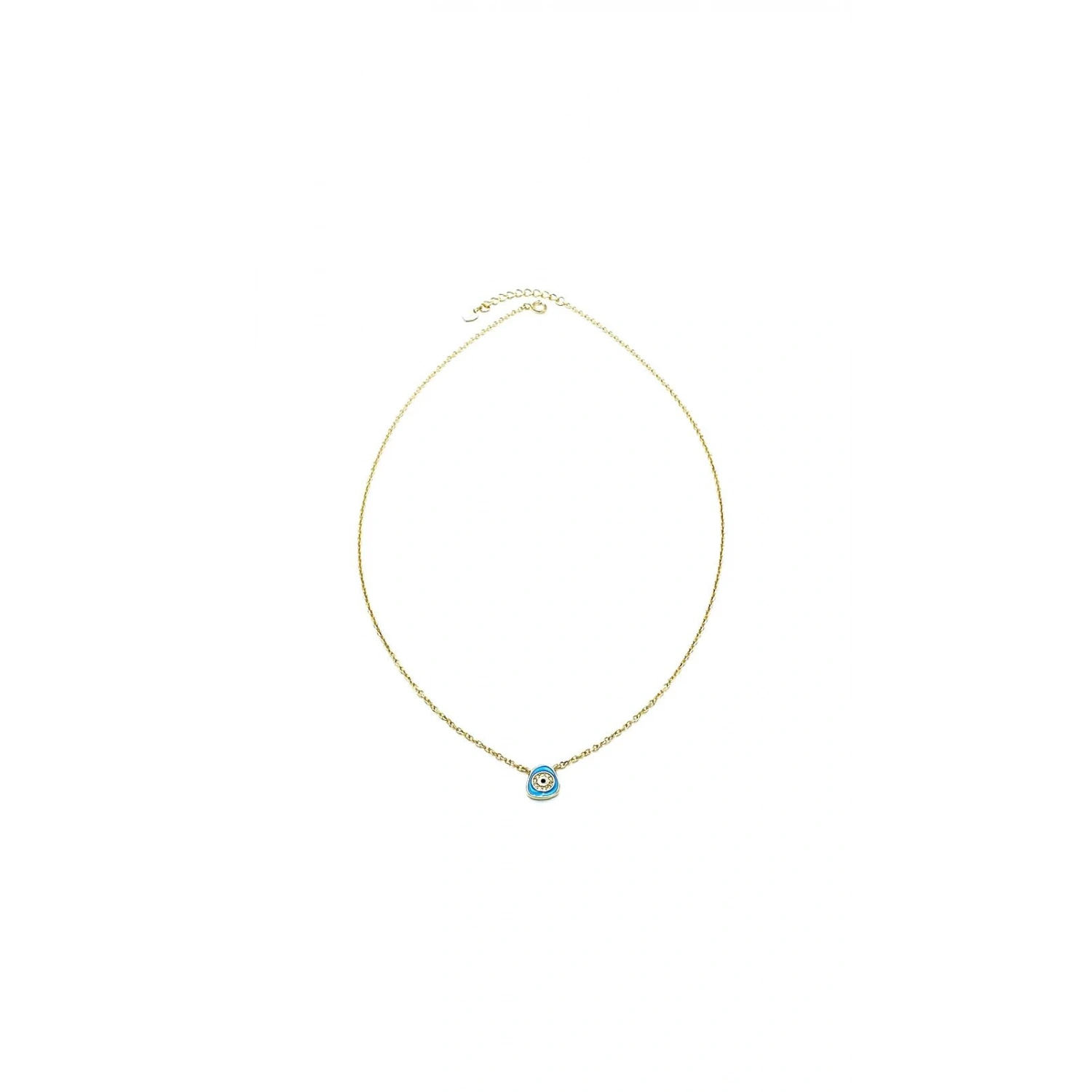 Turkuaz Pebble Nazar Kolye