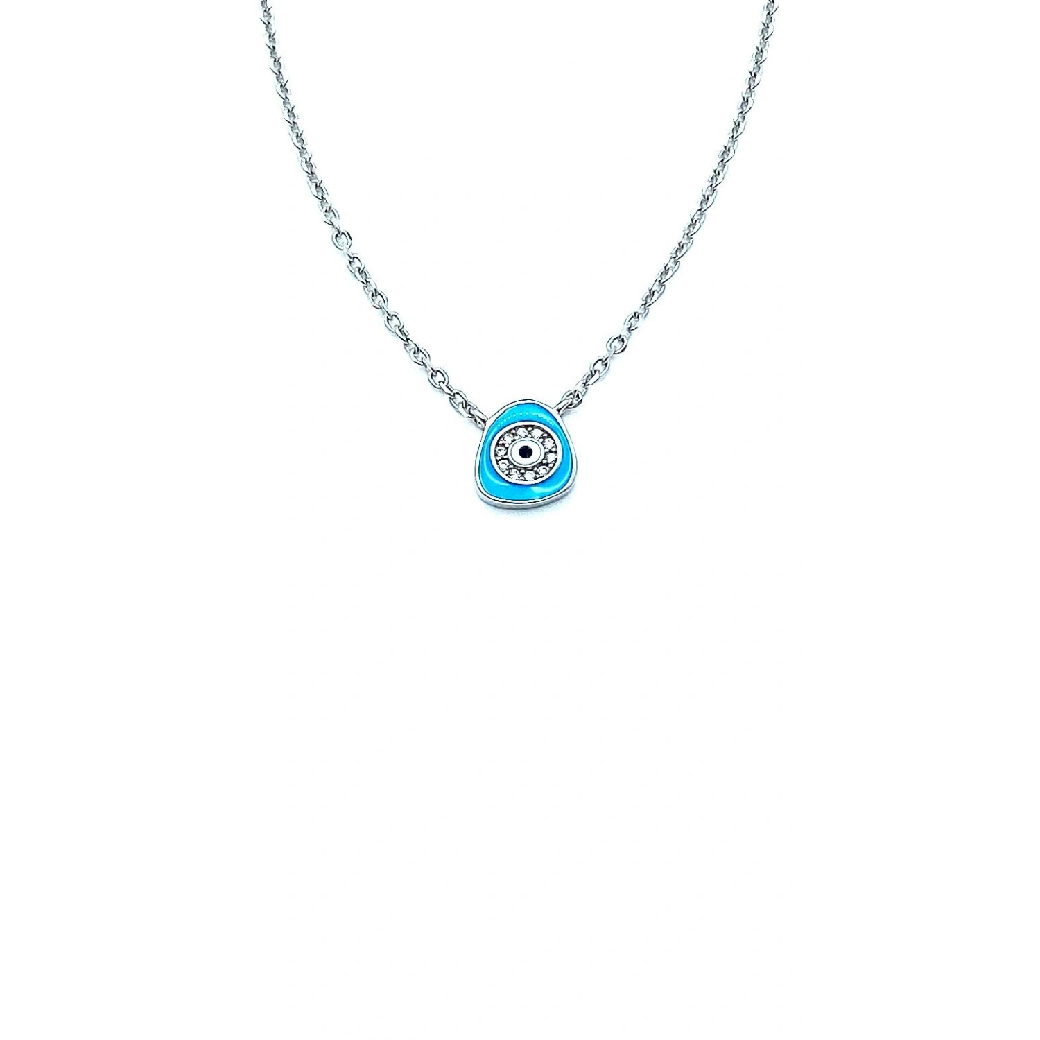 Turkuaz Pebble Nazar Kolye