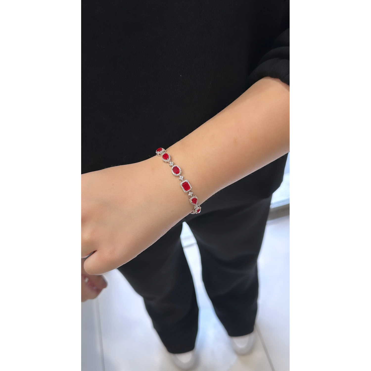 Yakut Paraiba Geo Suyolu Bileklik