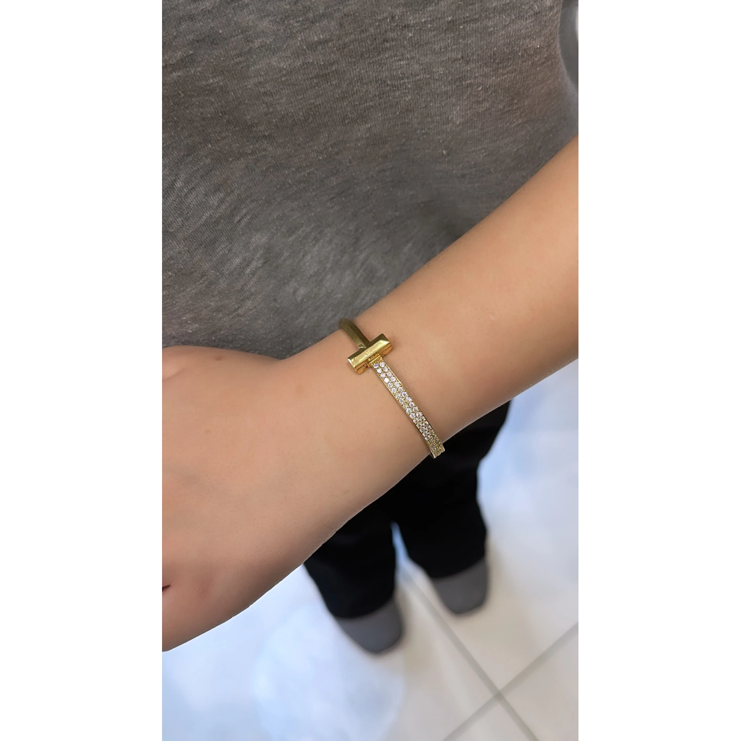 Yarı Taşlı Tify Kelepçe