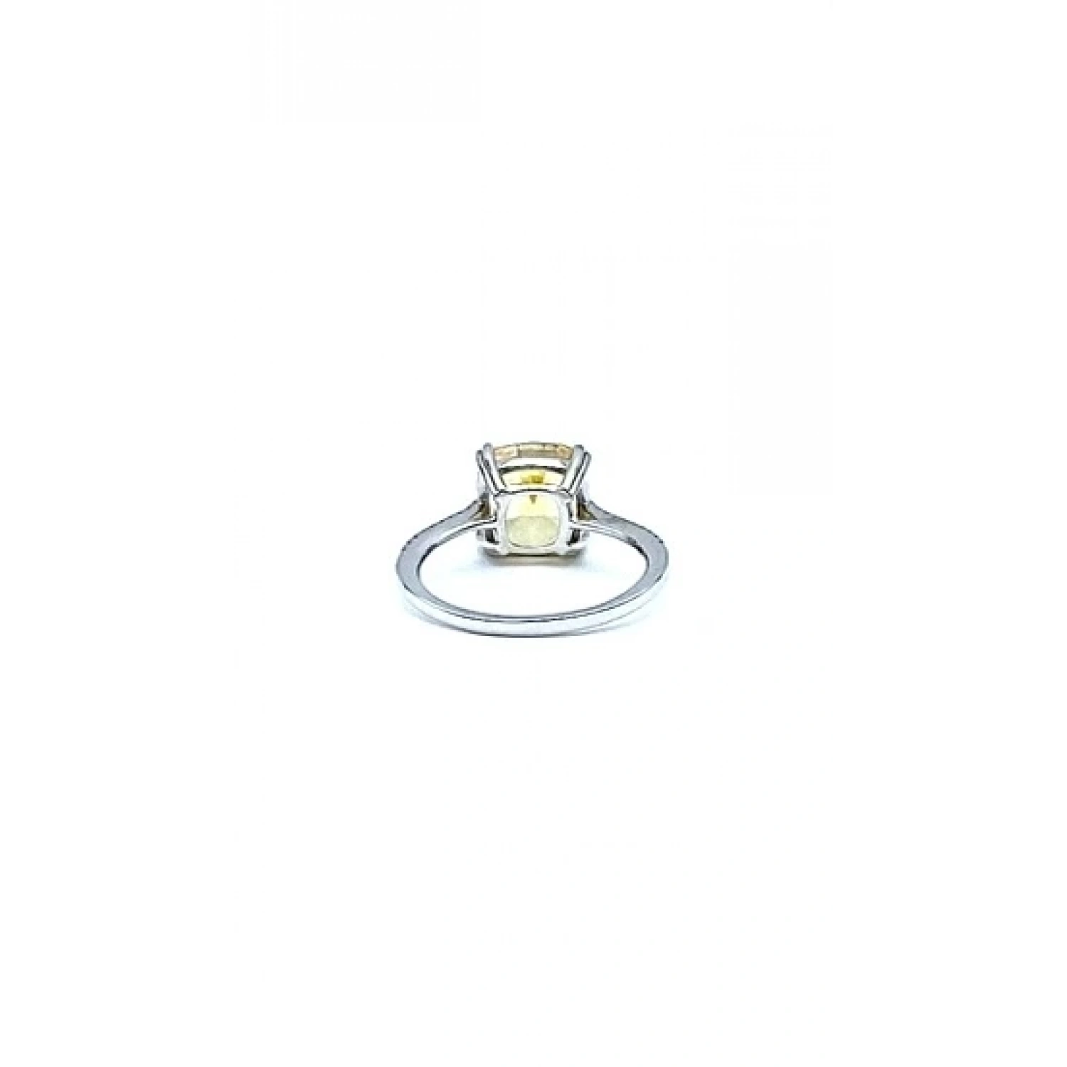 Yellow Diamond Tektaş Yanları Taşlı Yüzük