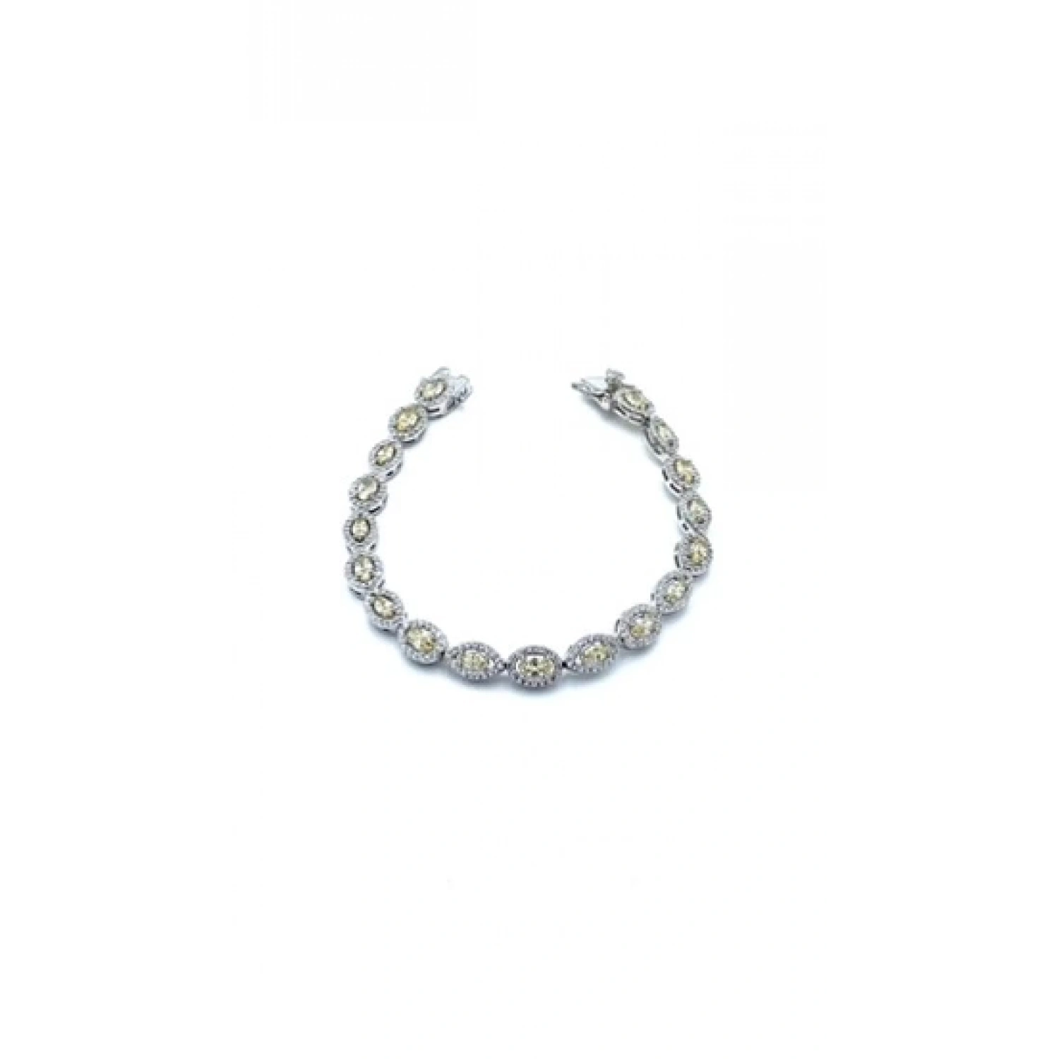 Yellow Oval Markiz Around Suyolu Bileklik