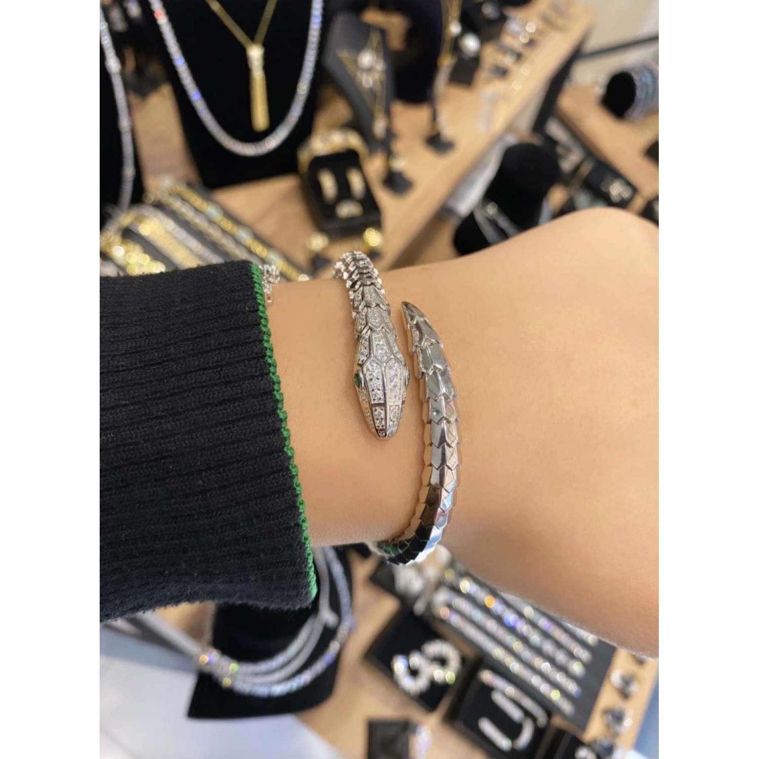 Yeşil Gözlü Yılan Bilezik