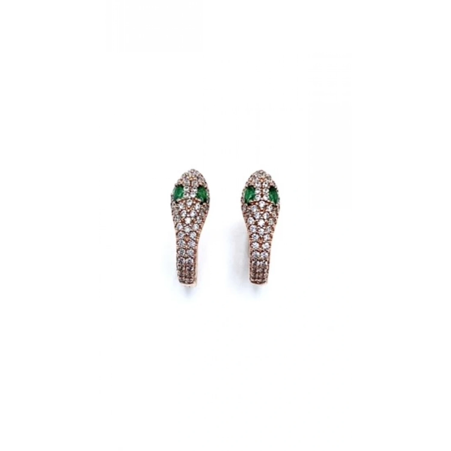 Yeşil Gözlü Yılan Küpe