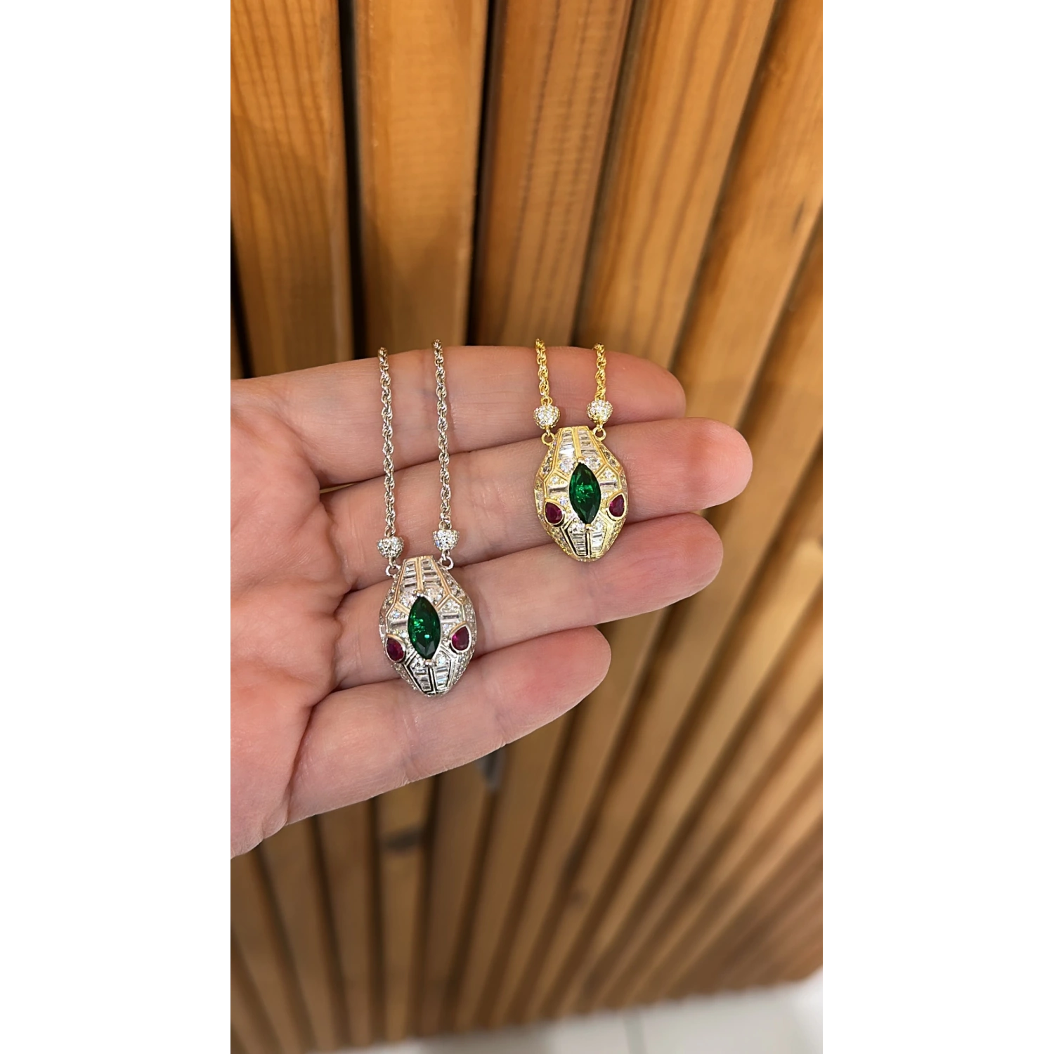 Yeşil Markiz Yılan Burgu Zincir Kolye